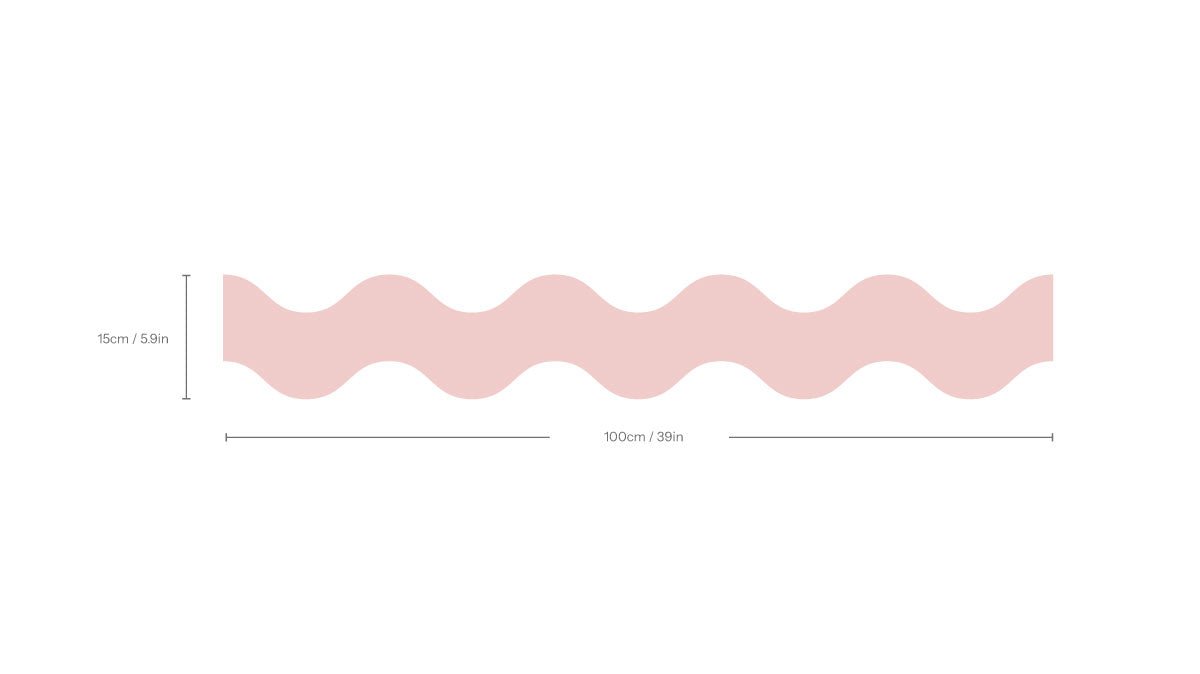 Border Double Wave Calm Peach Veil - Wallcolors®