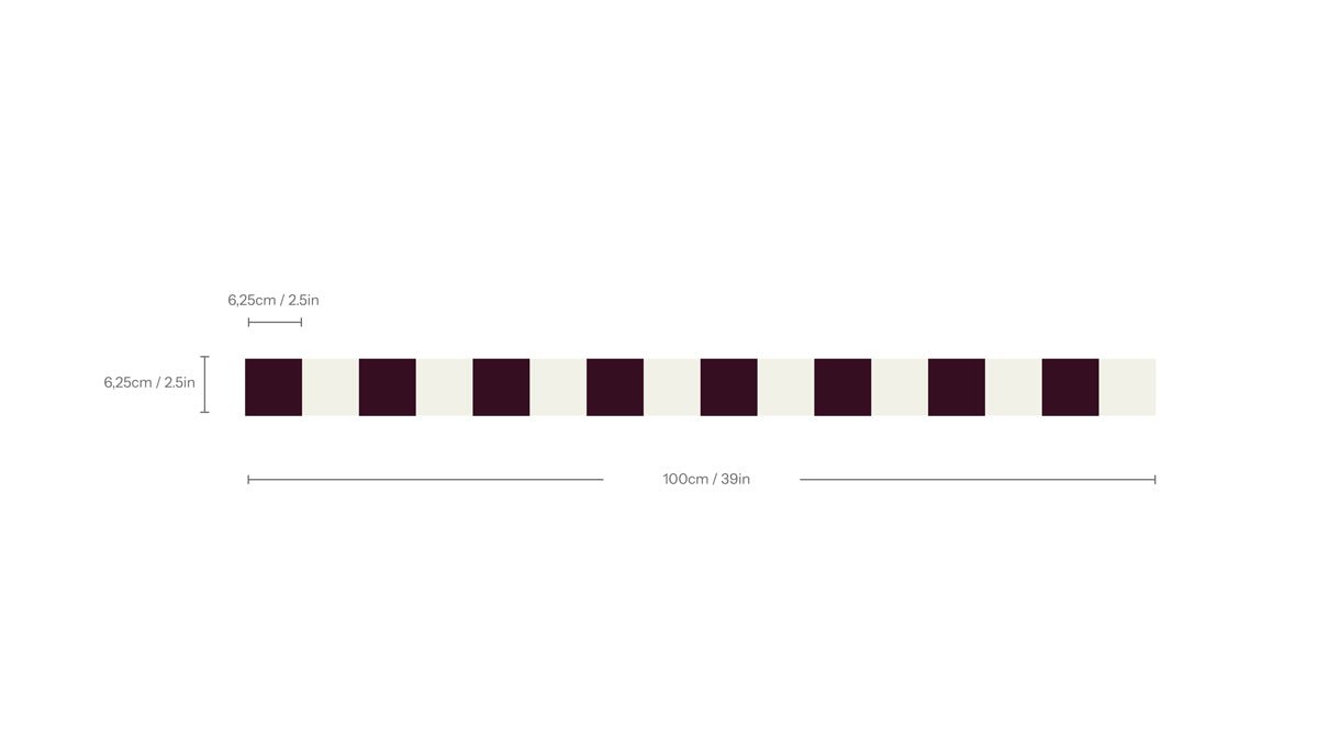 Border Square Dark Plum - Wallcolors®
