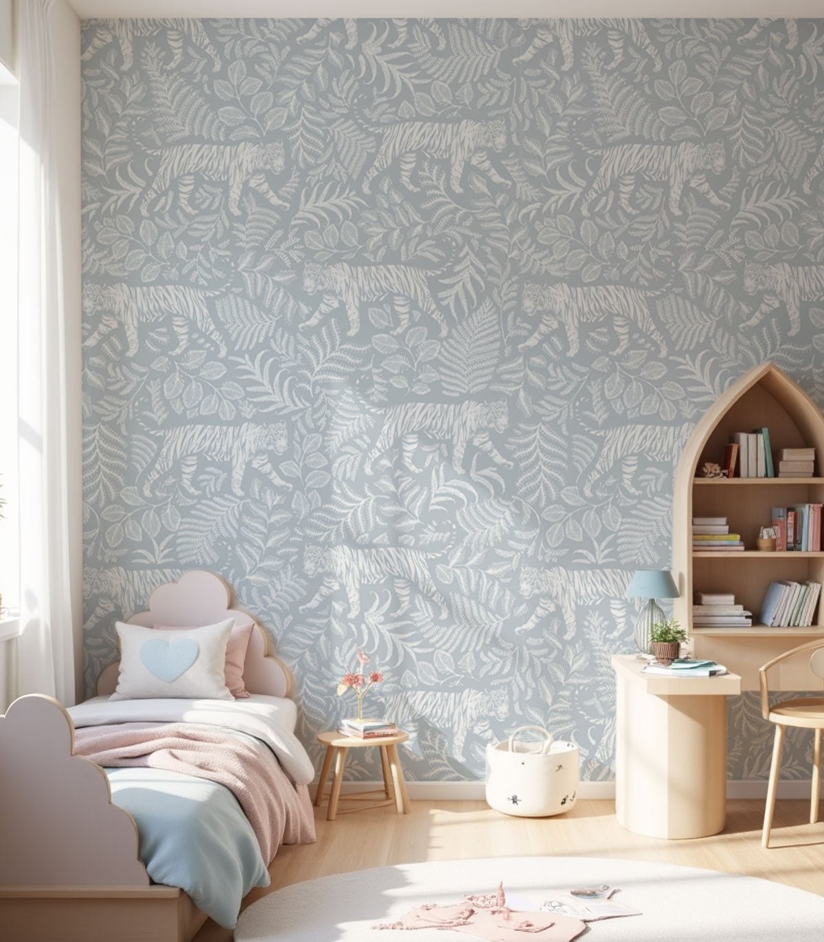 Tapeta Camouflaged Tiger Blue - Wallcolors®