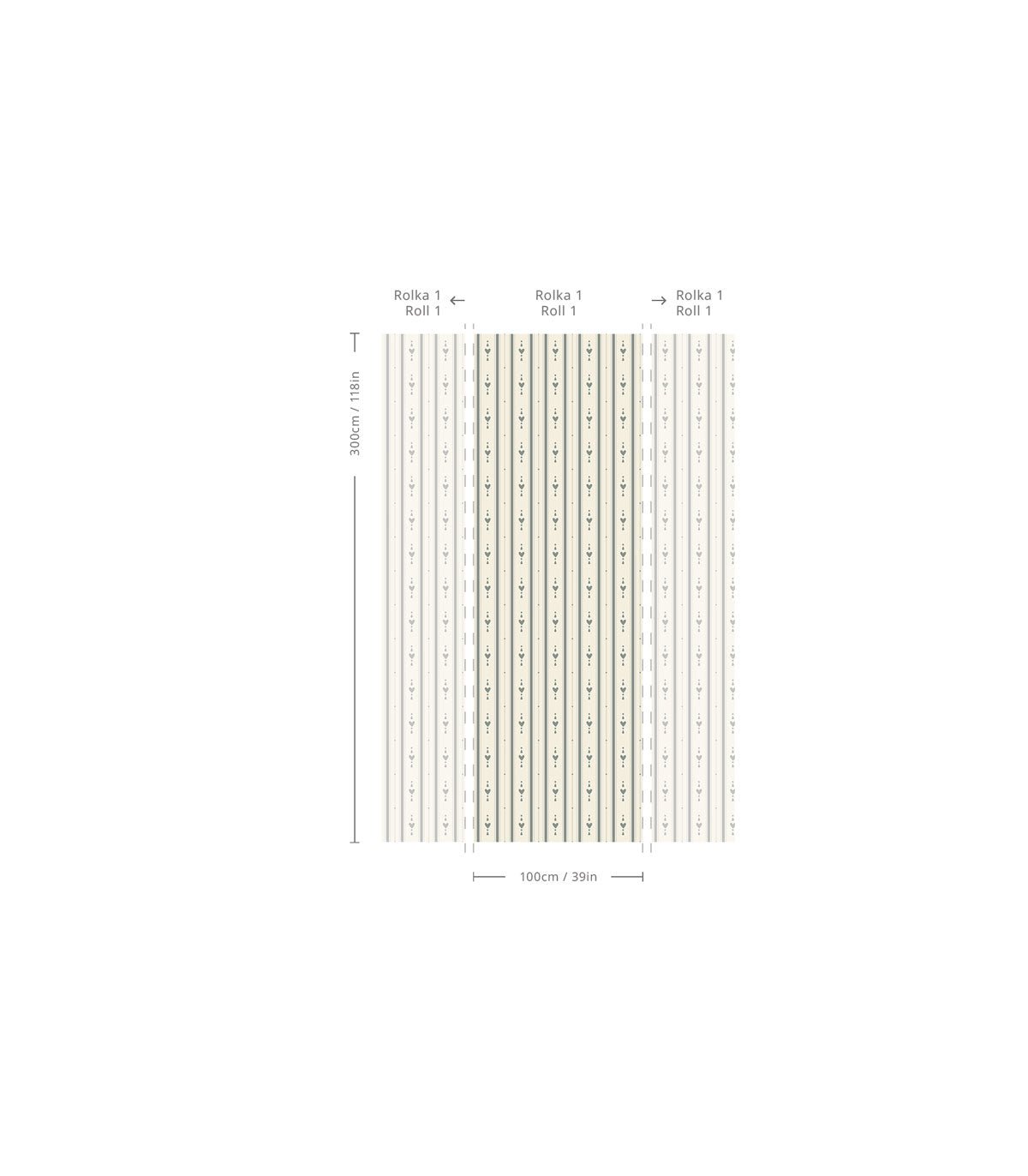 Tapeta Cottage Stripe - Wallcolors®