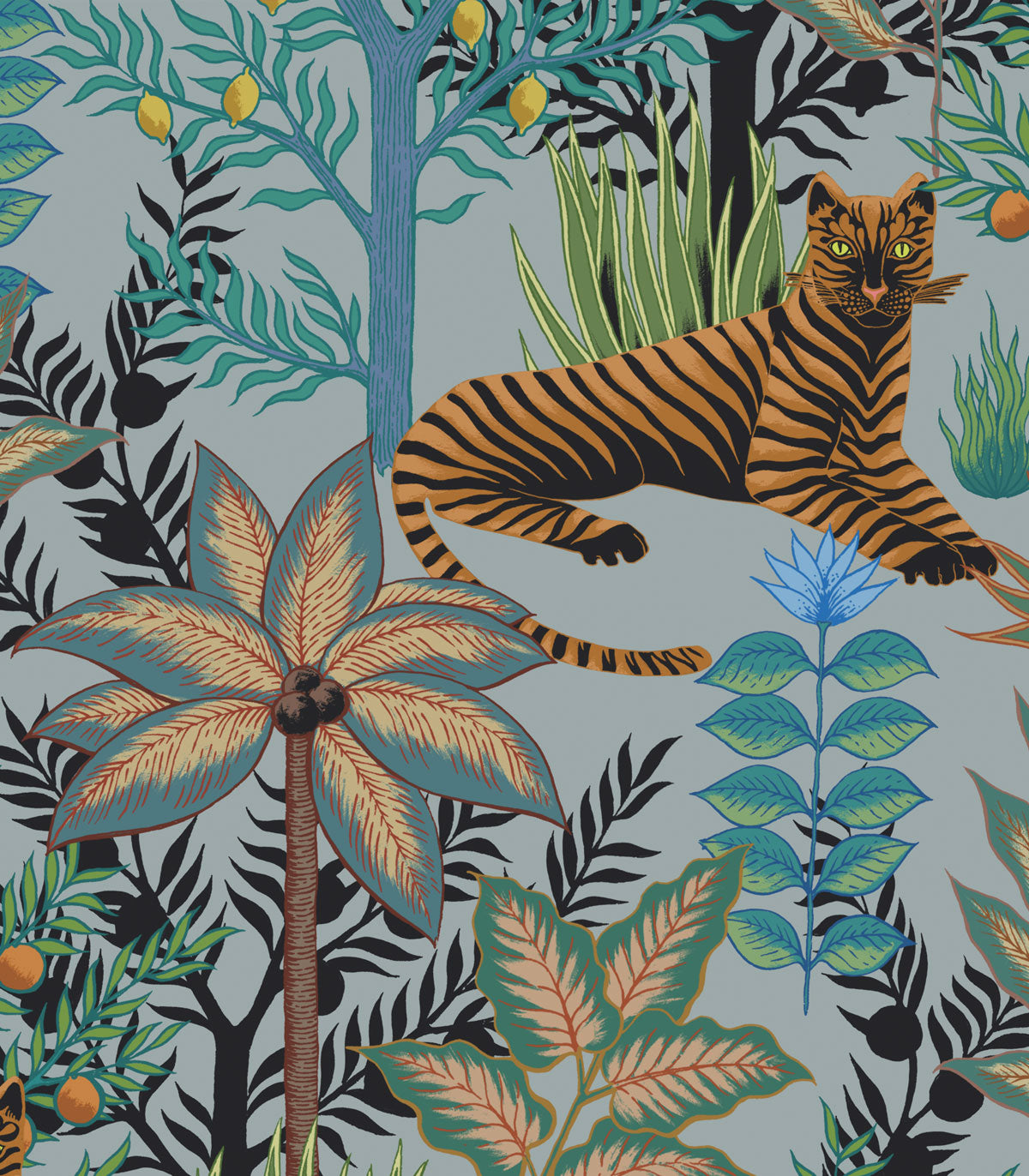 Dots Gold Tigers Light Blue