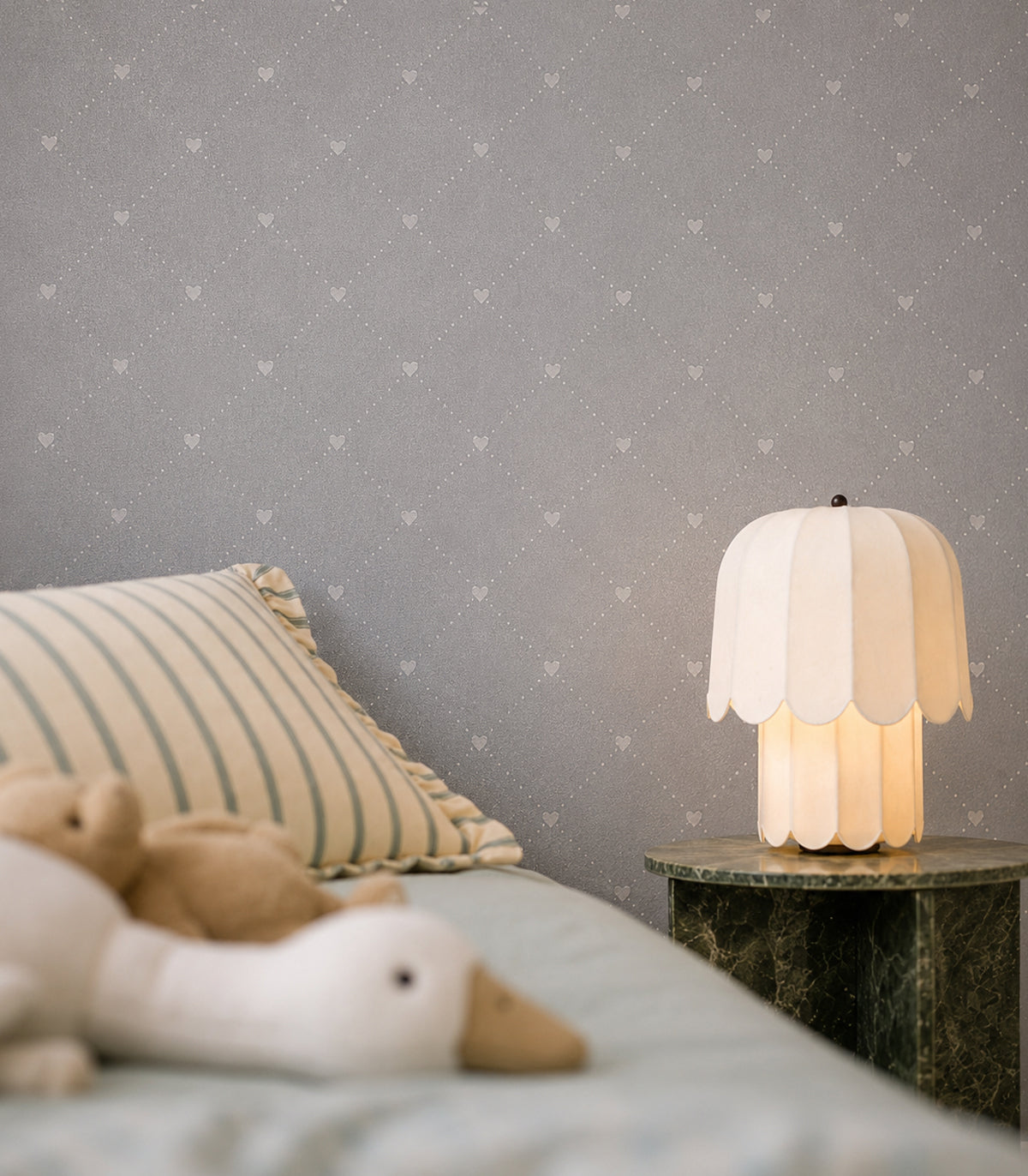 Wallpaper Heart Lattice Lattice_Nordic Mist