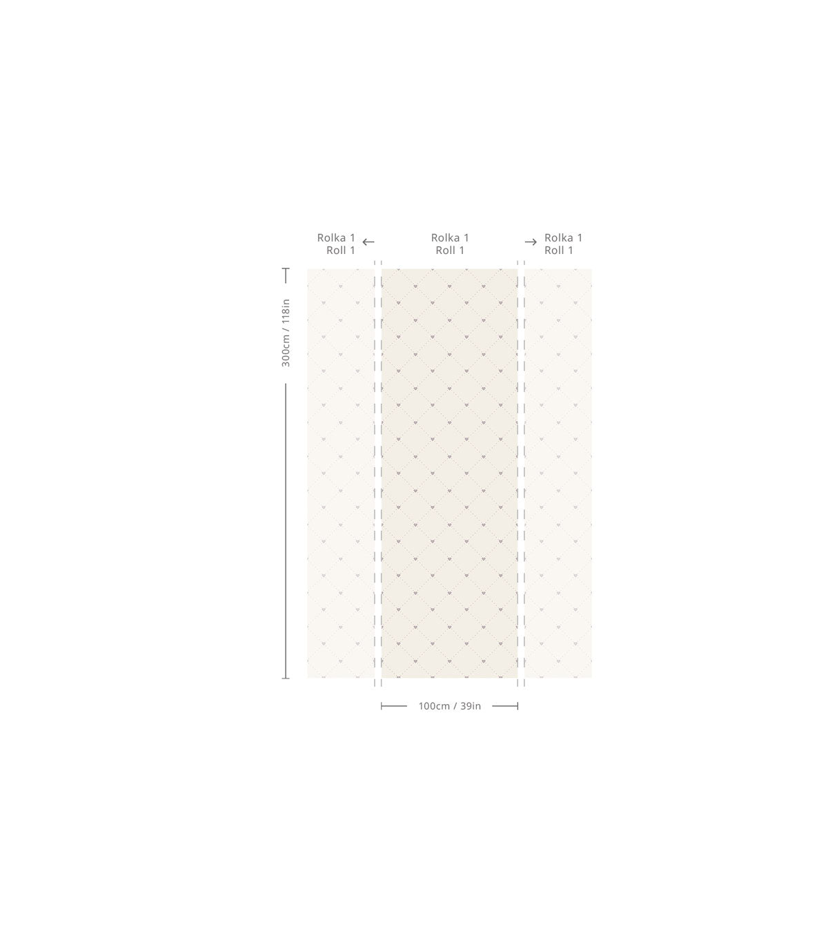 Wallpaper Heart Lattice Soft Mauve