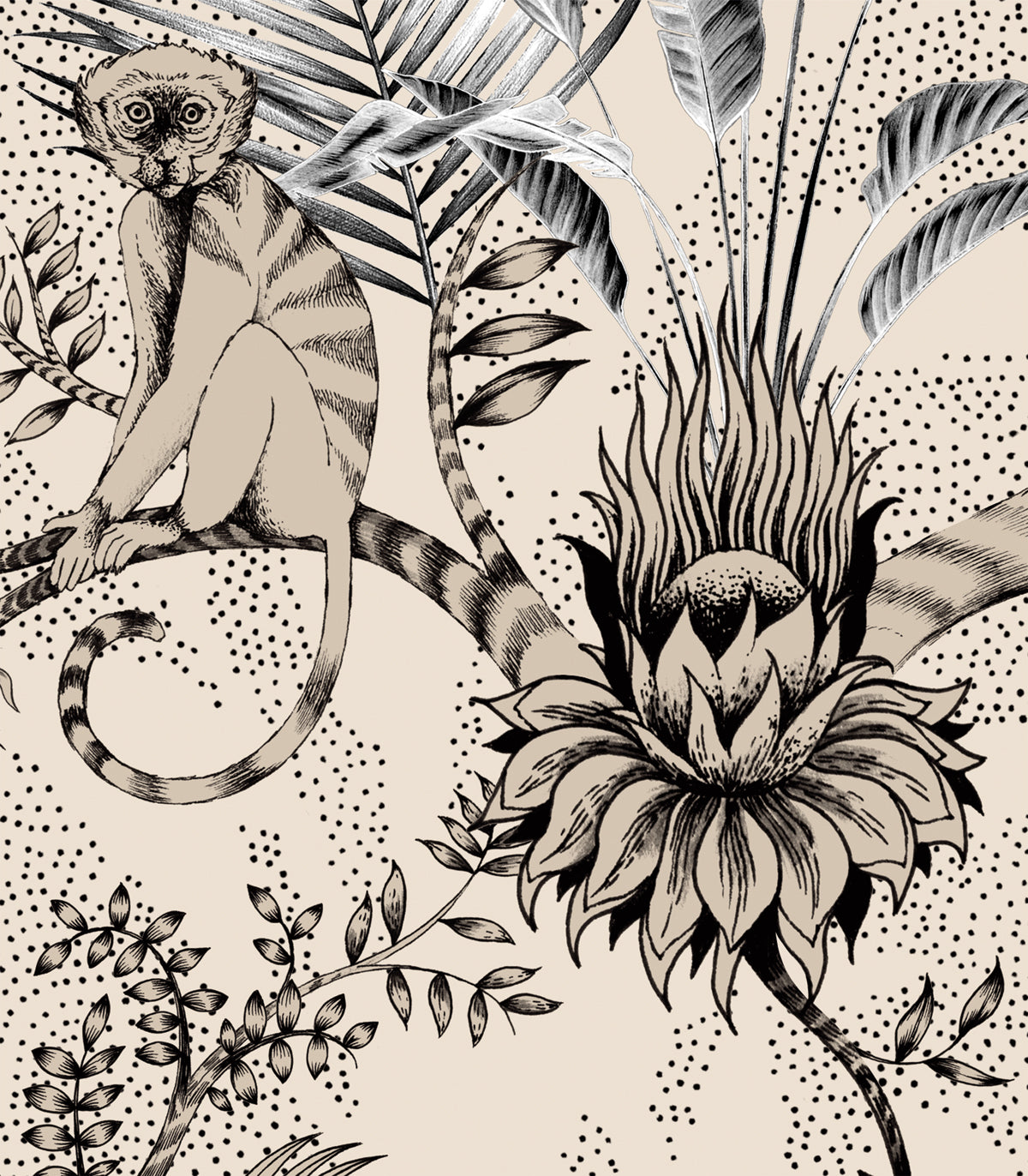 Tapeta Jungle Team Beige