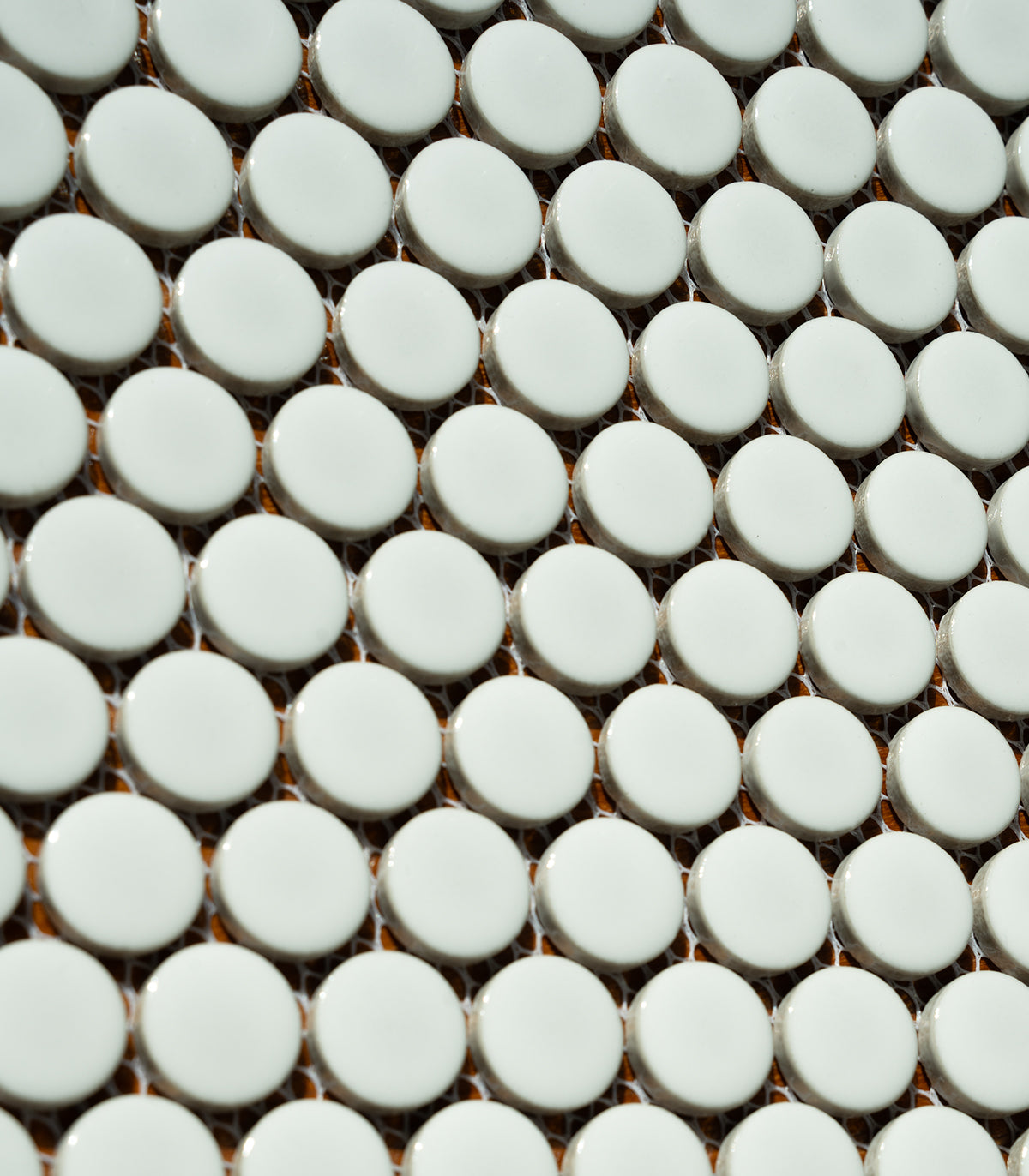Mozaika penny dots white gloss