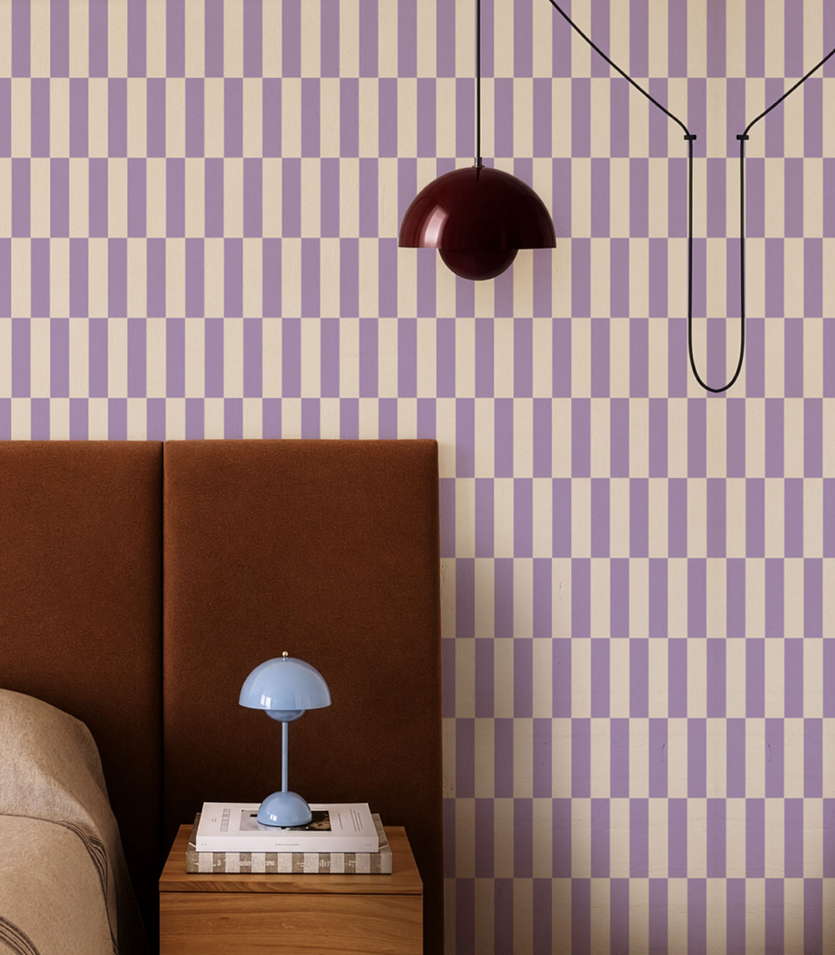 Wallpaper Tetris Stripe Lilac