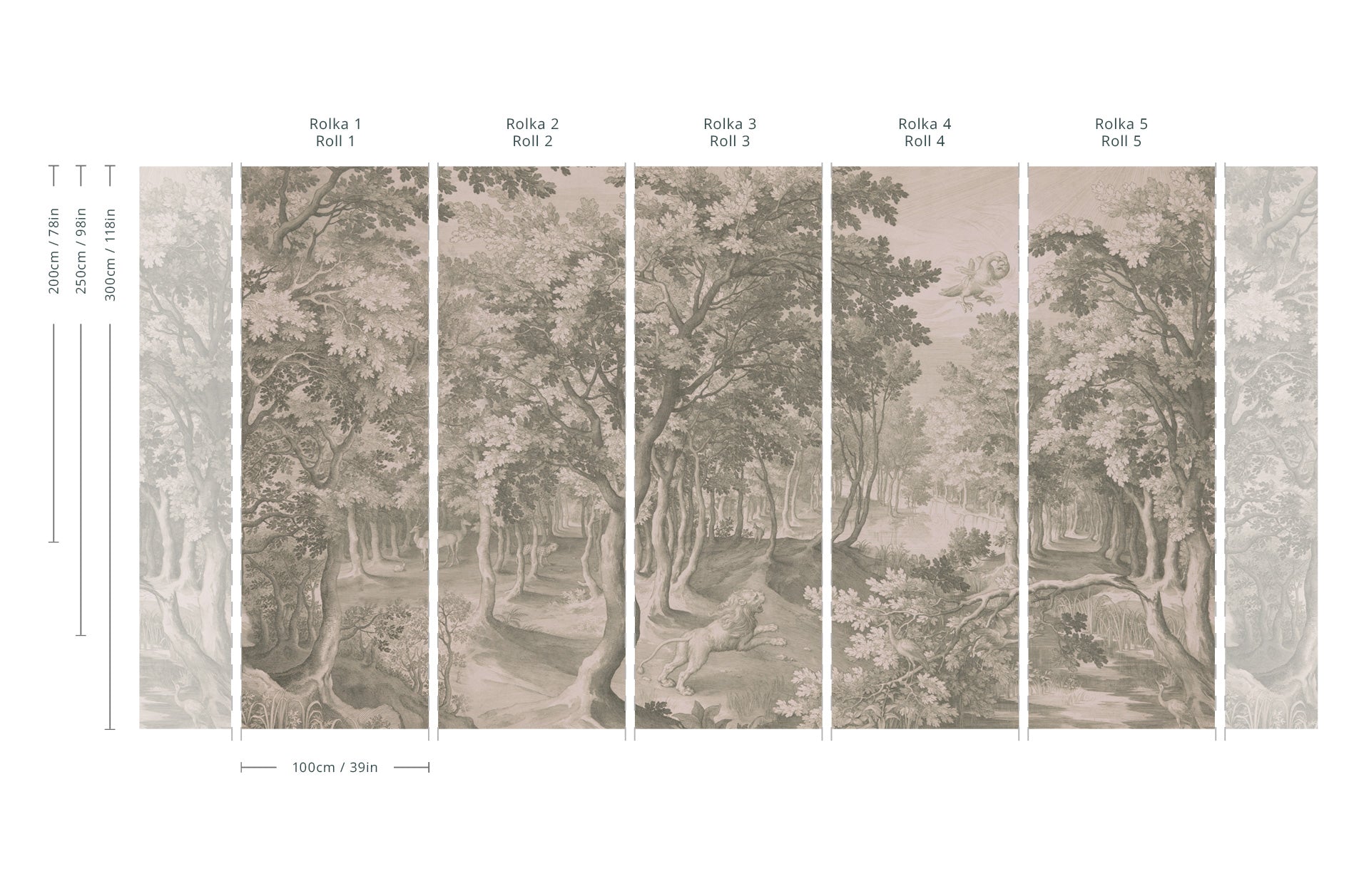 Wallpaper Timeless Trees Green