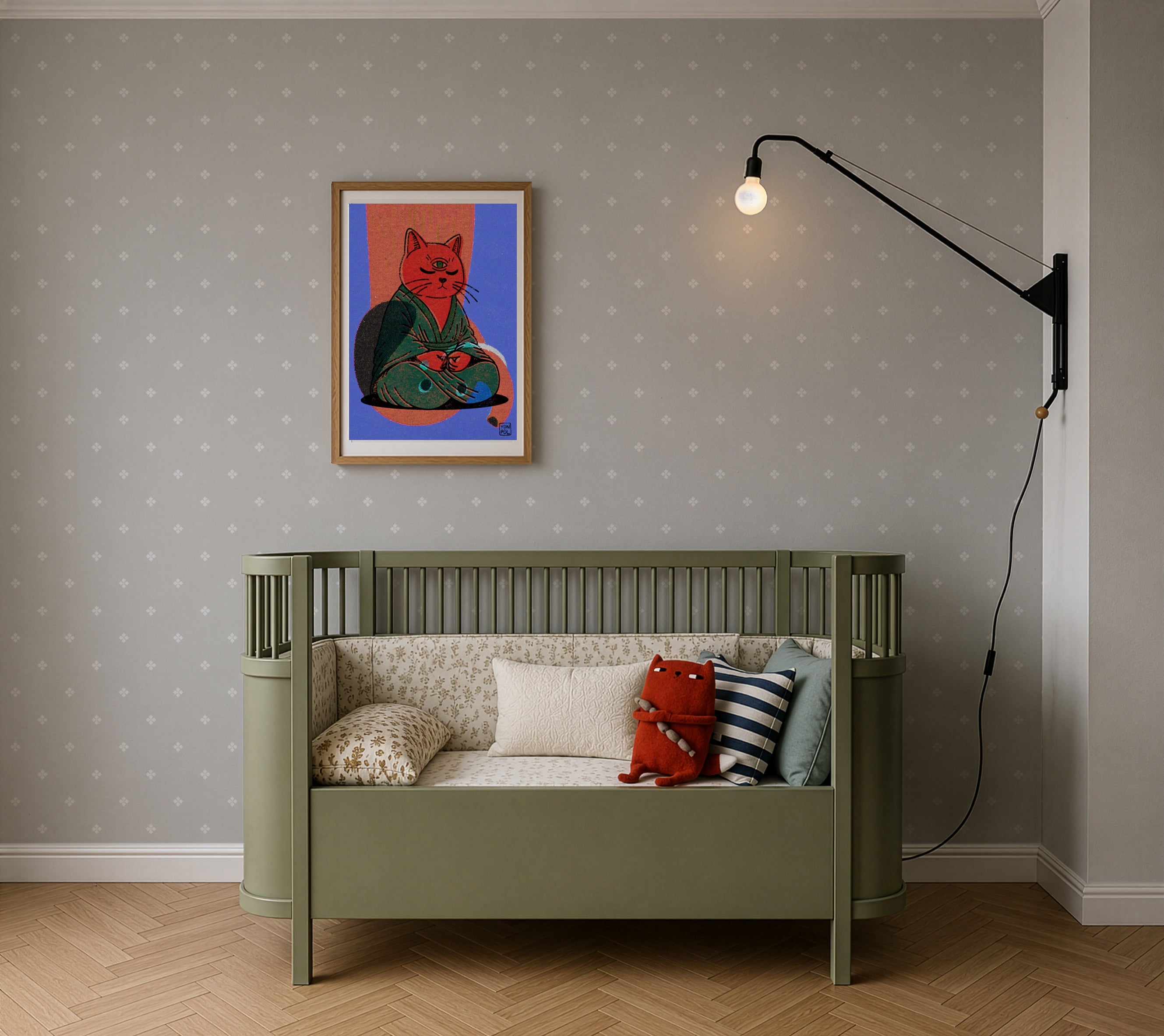 Wallpaper Tiny Blossoms Pearl Grey