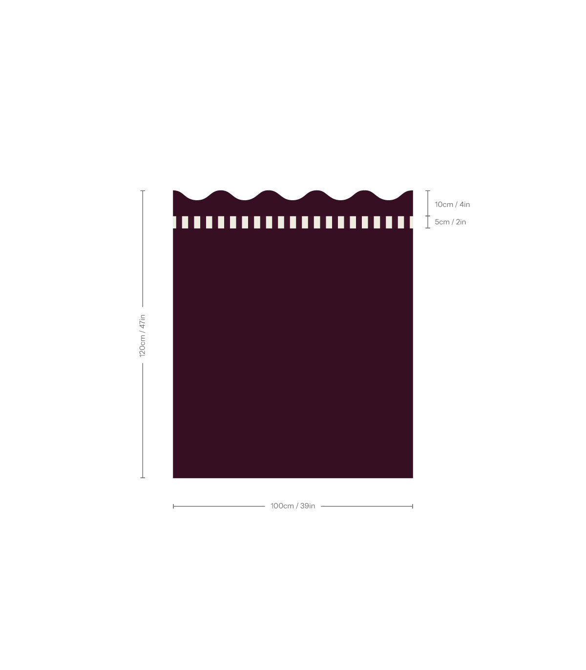 Wainscoting Wave Dark - Wallcolors®