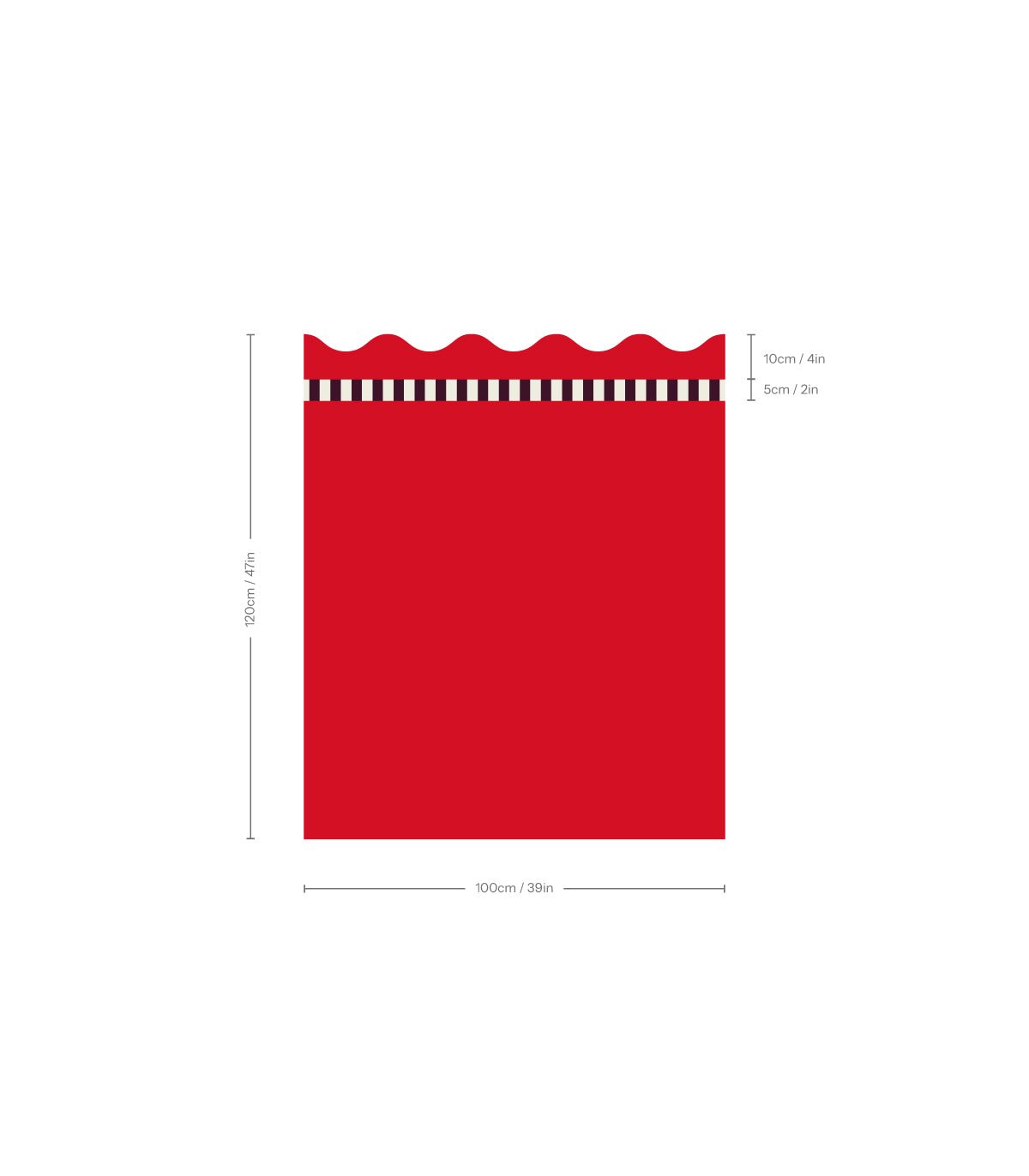 Wainscoting Wave Dark - Wallcolors®