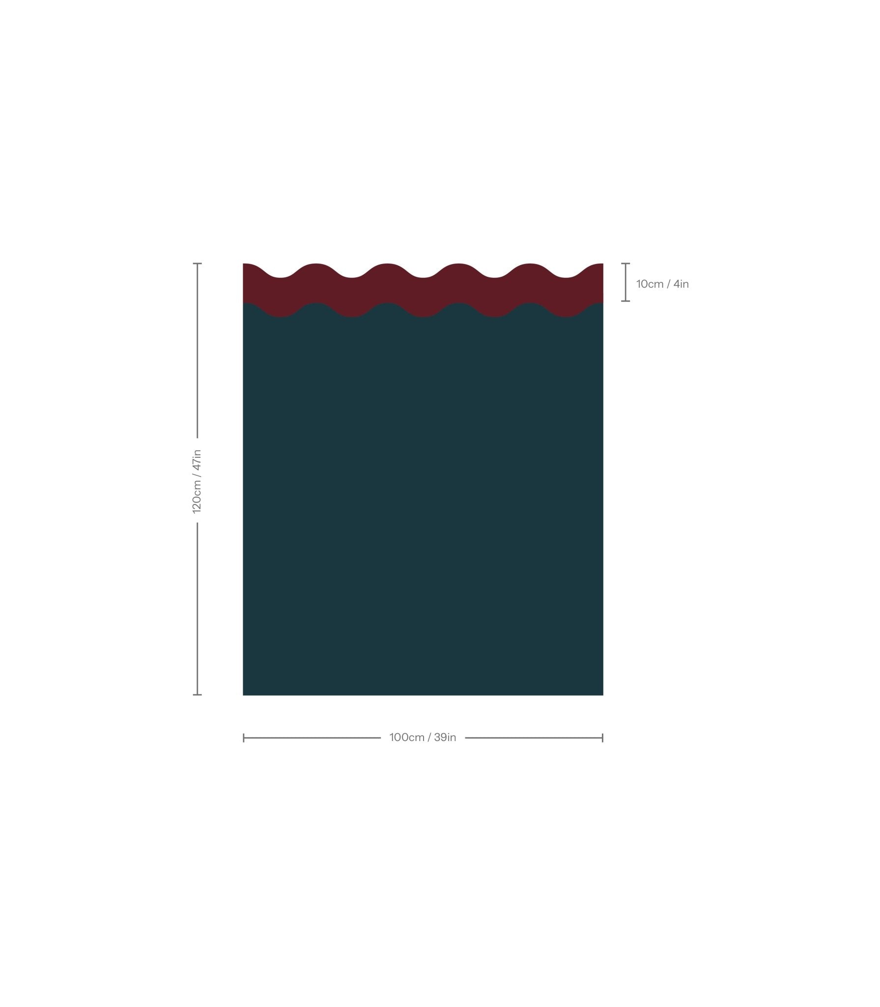 Wainscoting Double Wave Dark - Wallcolors®