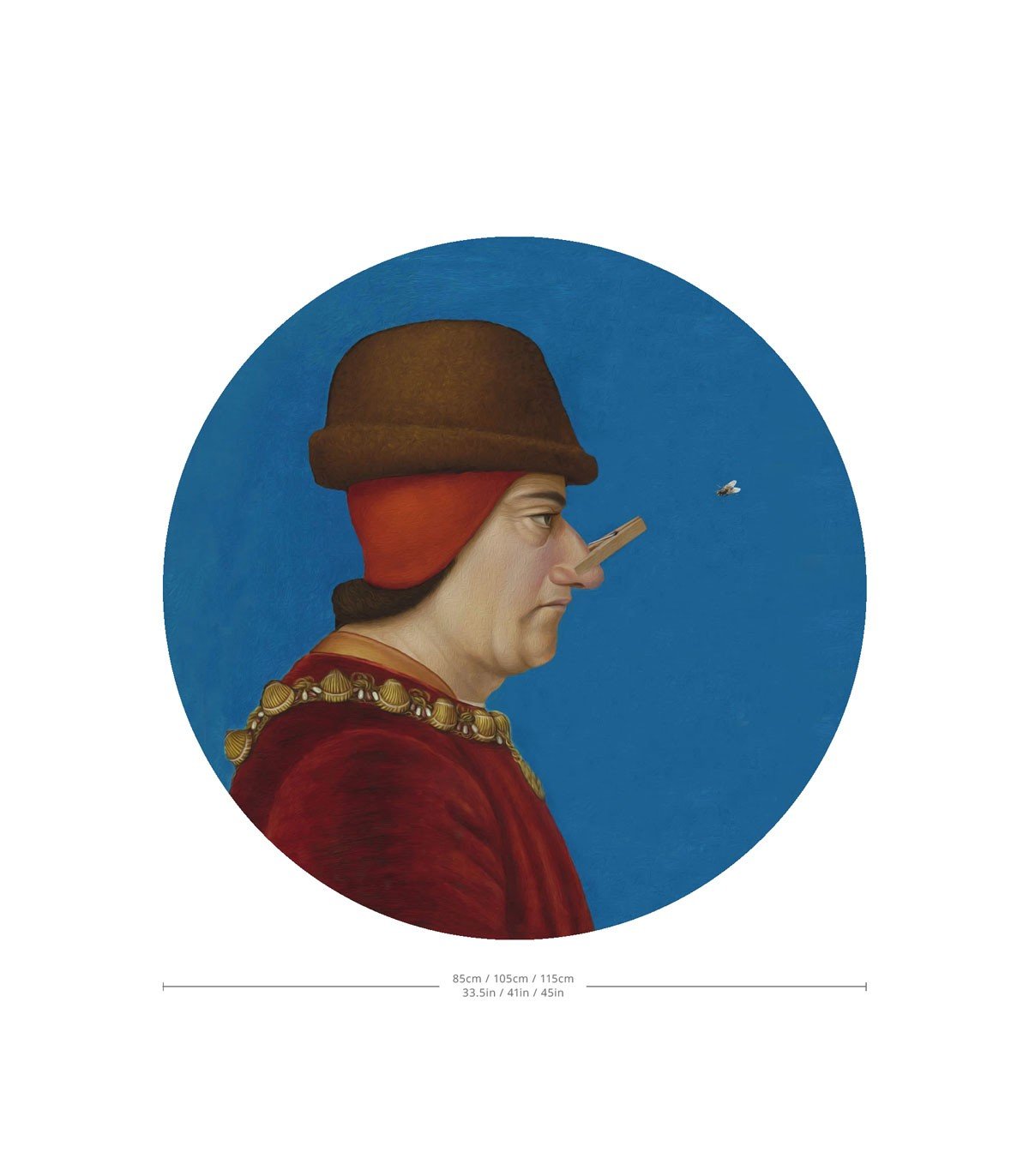 Dots Man with Clip blue - Wallcolors®