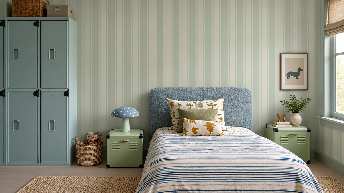 Wallpaper Gentle Stripe Soft Sage