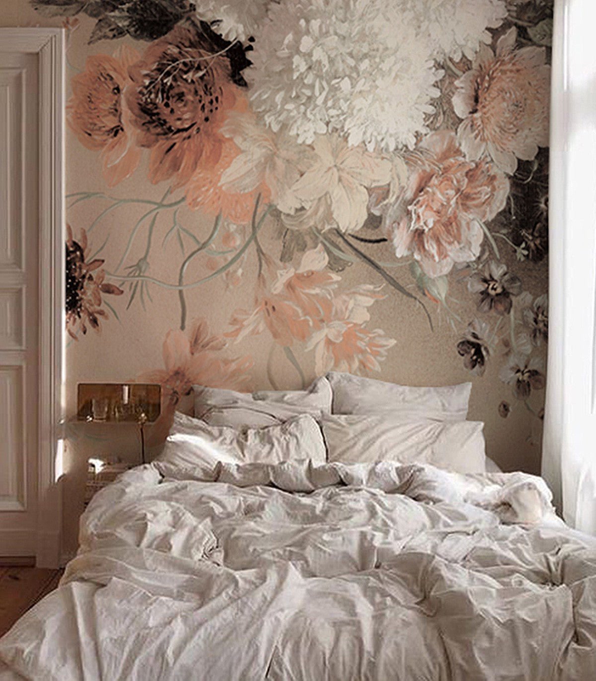 Tapeta Beige floral - Wallcolors®