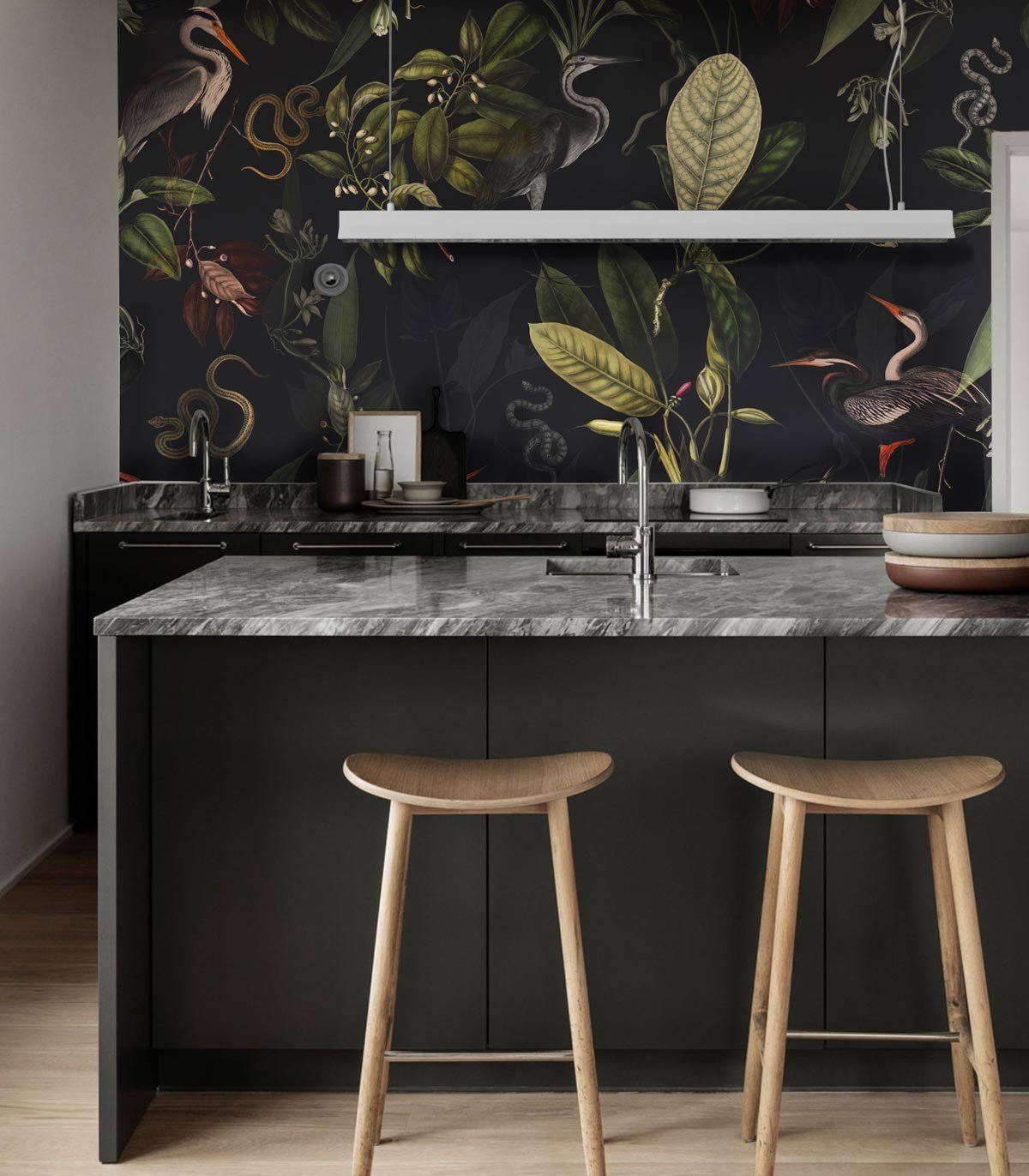 Tapeta Dark Heron - Wallcolors®
