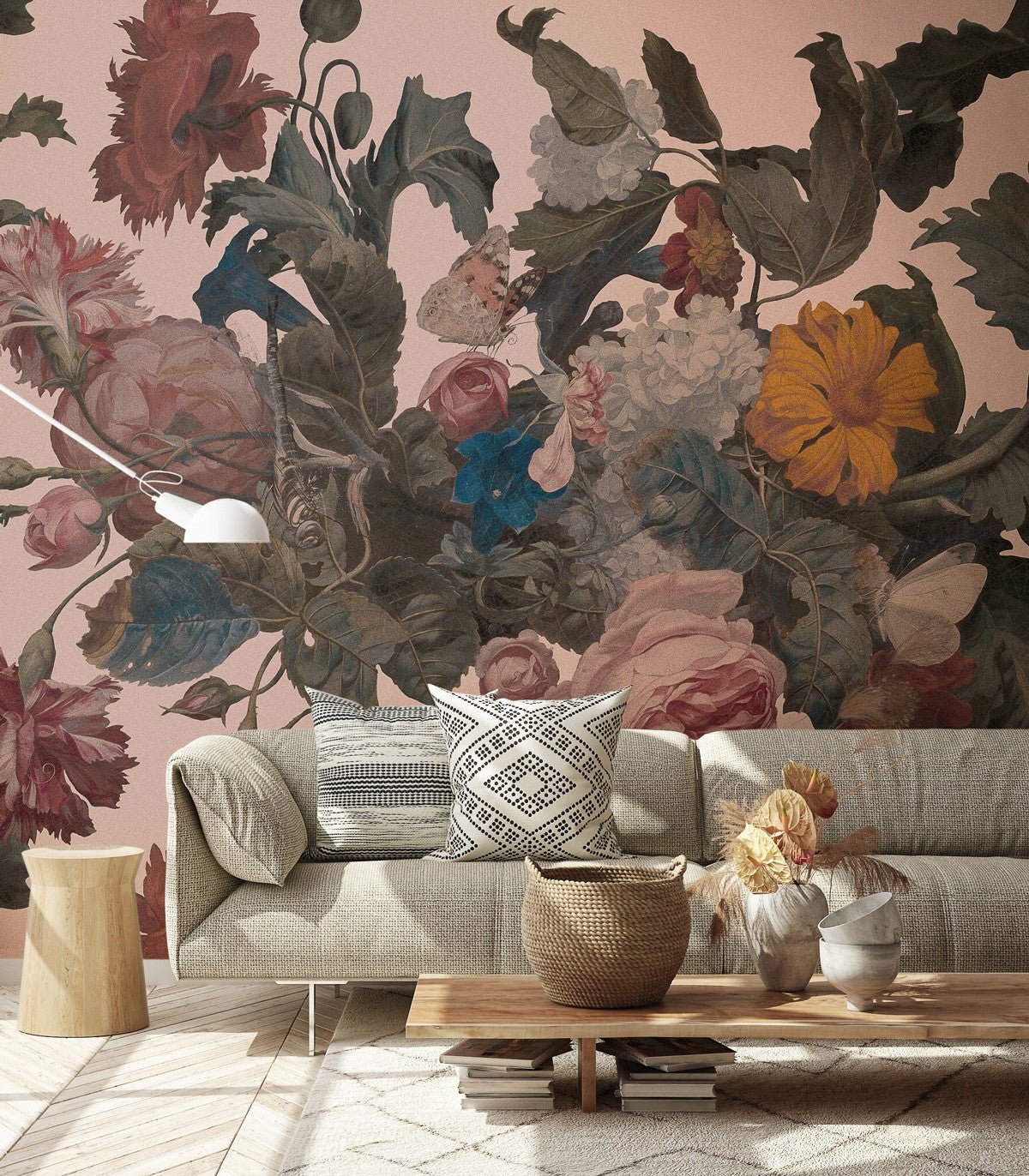 Tapeta Dragonfly Garden Pink - Wallcolors®