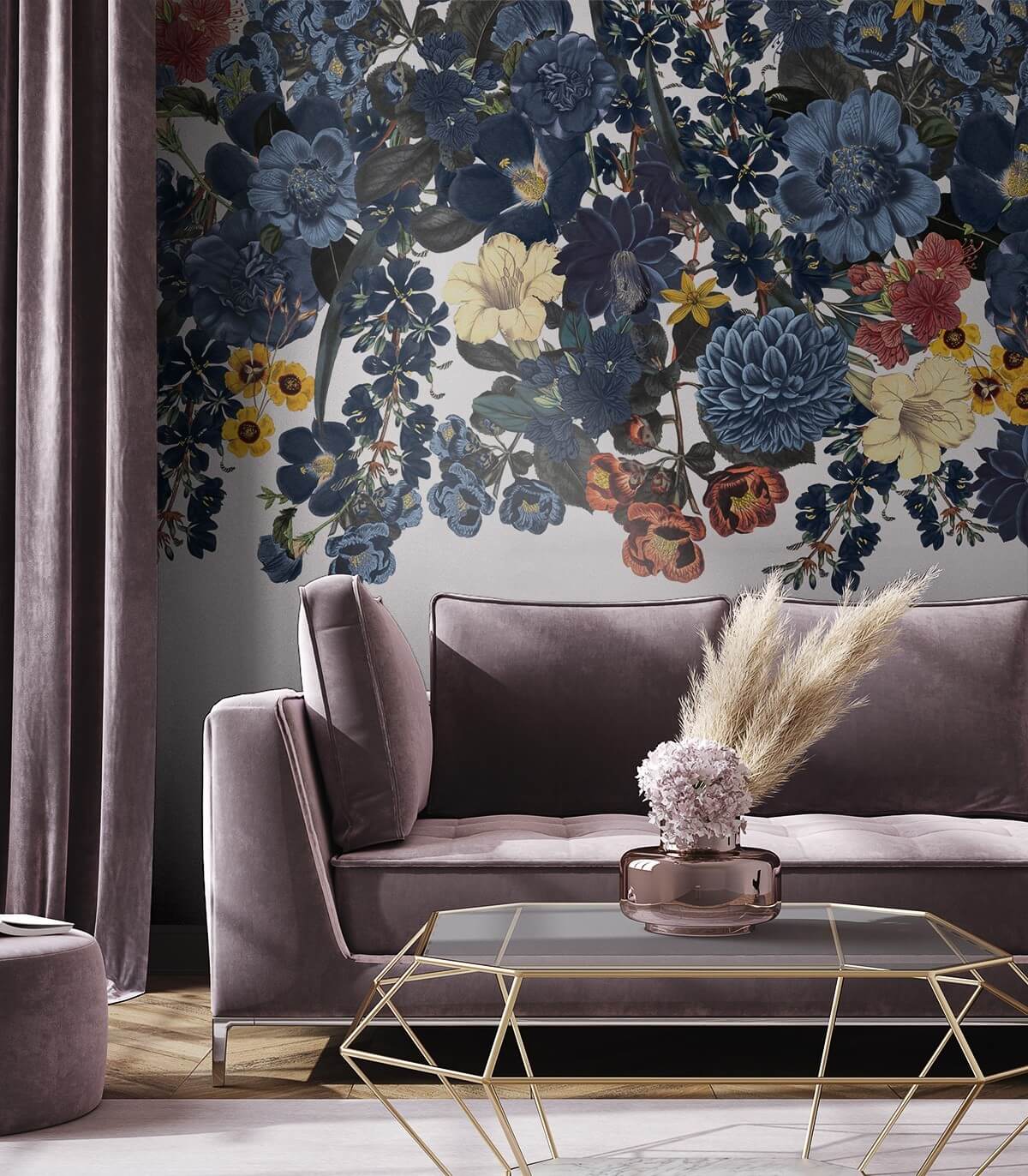Tapeta Flowery home wide - Wallcolors®