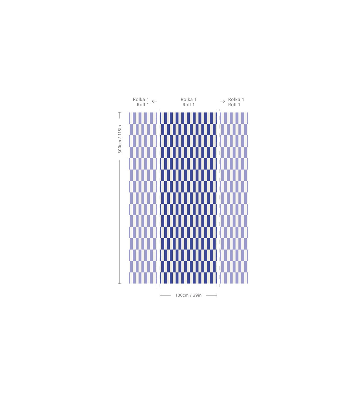 Tapeta Tetris Stripe Cobalt