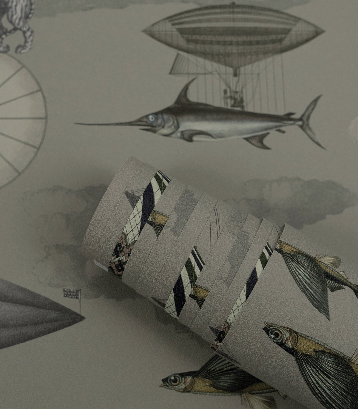 Wallpaper Vintage balloons green