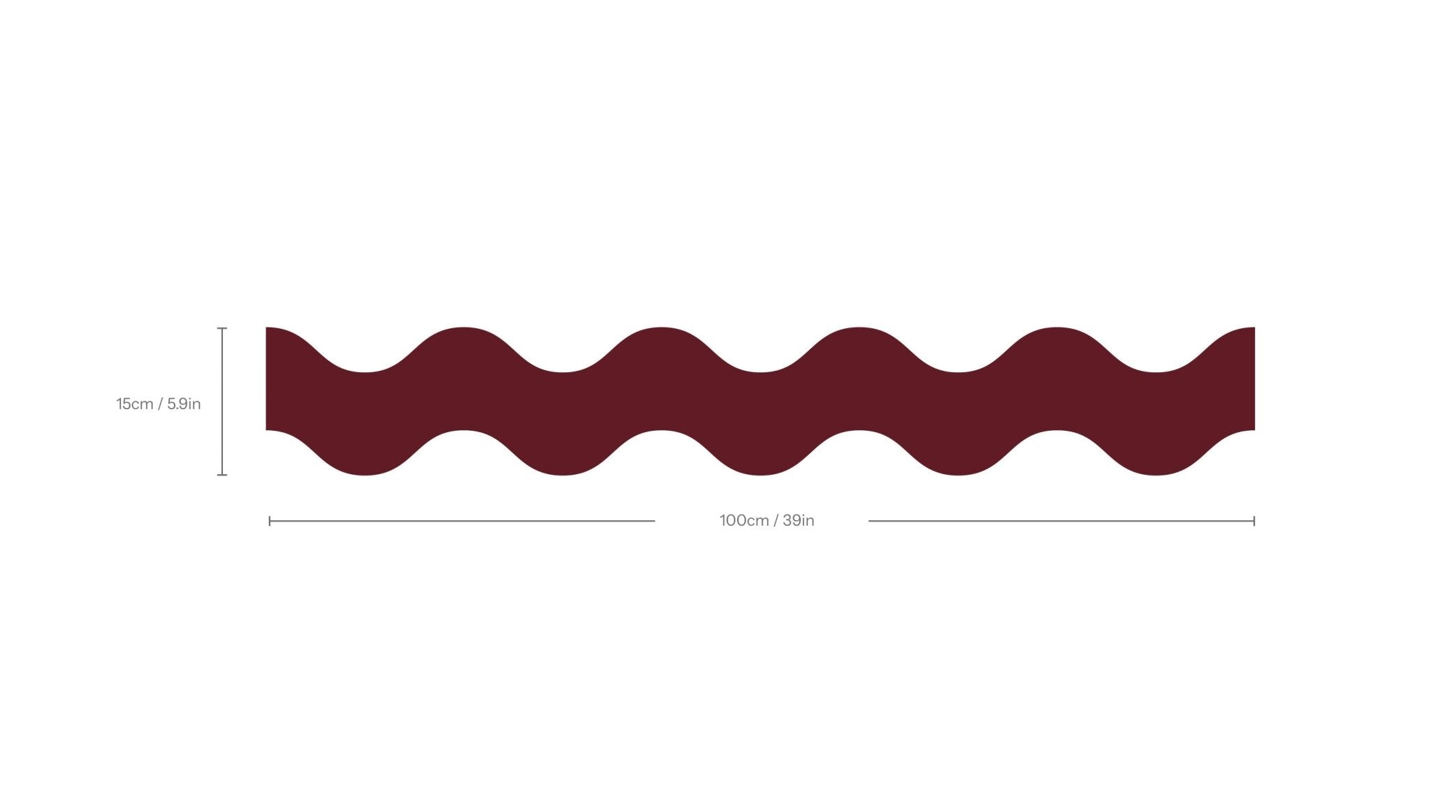 Border Double Wave Deep Burgundy - Wallcolors®