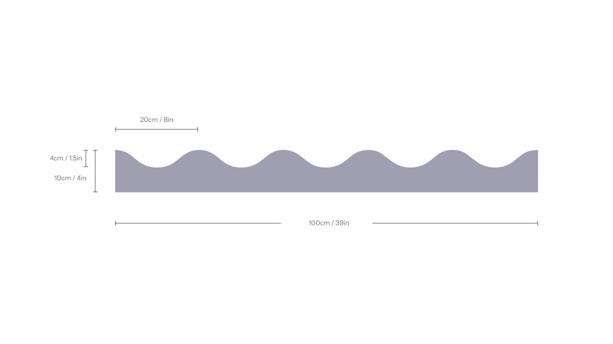 Border Waves Cool Lavender - Wallcolors®