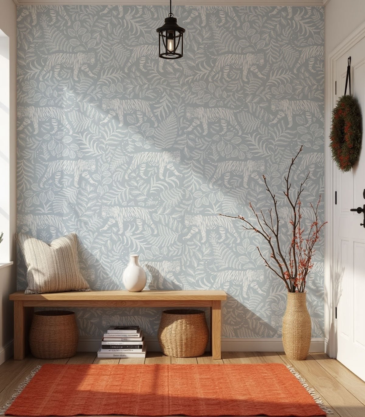 Tapeta Camouflaged Tiger Blue - Wallcolors®