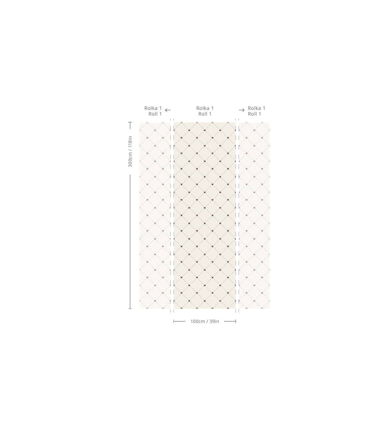 Wallpaper Heart Lattice Cherry Wine