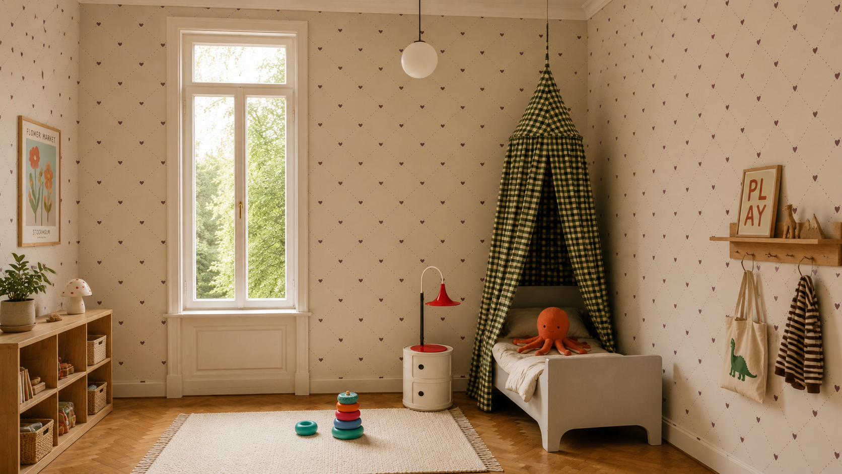 Wallpaper Heart Lattice Cherry Wine