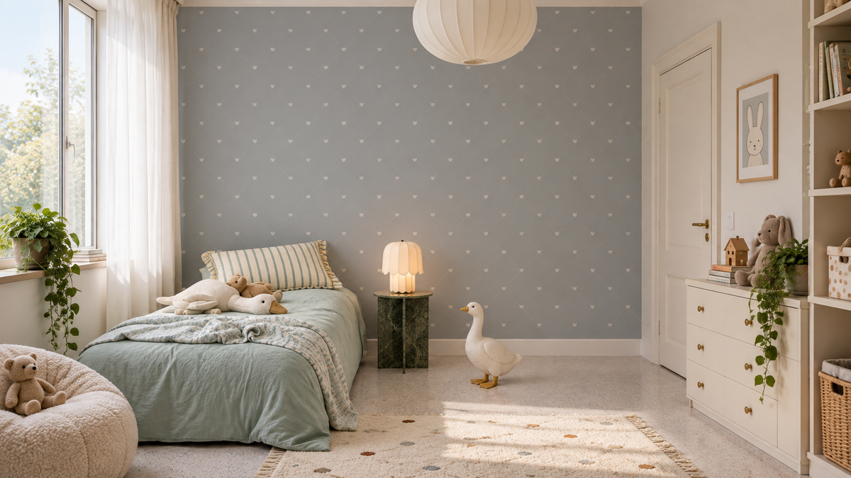 Wallpaper Heart Lattice Lattice_Nordic Mist