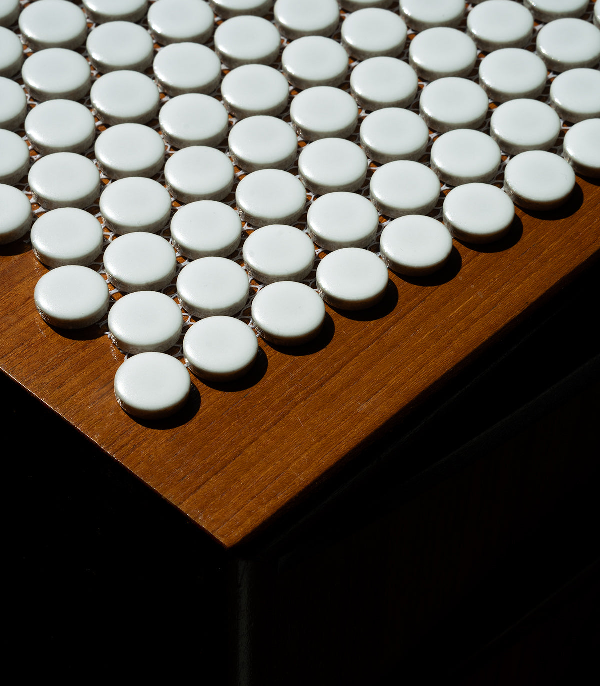 Mozaika penny dots white matte