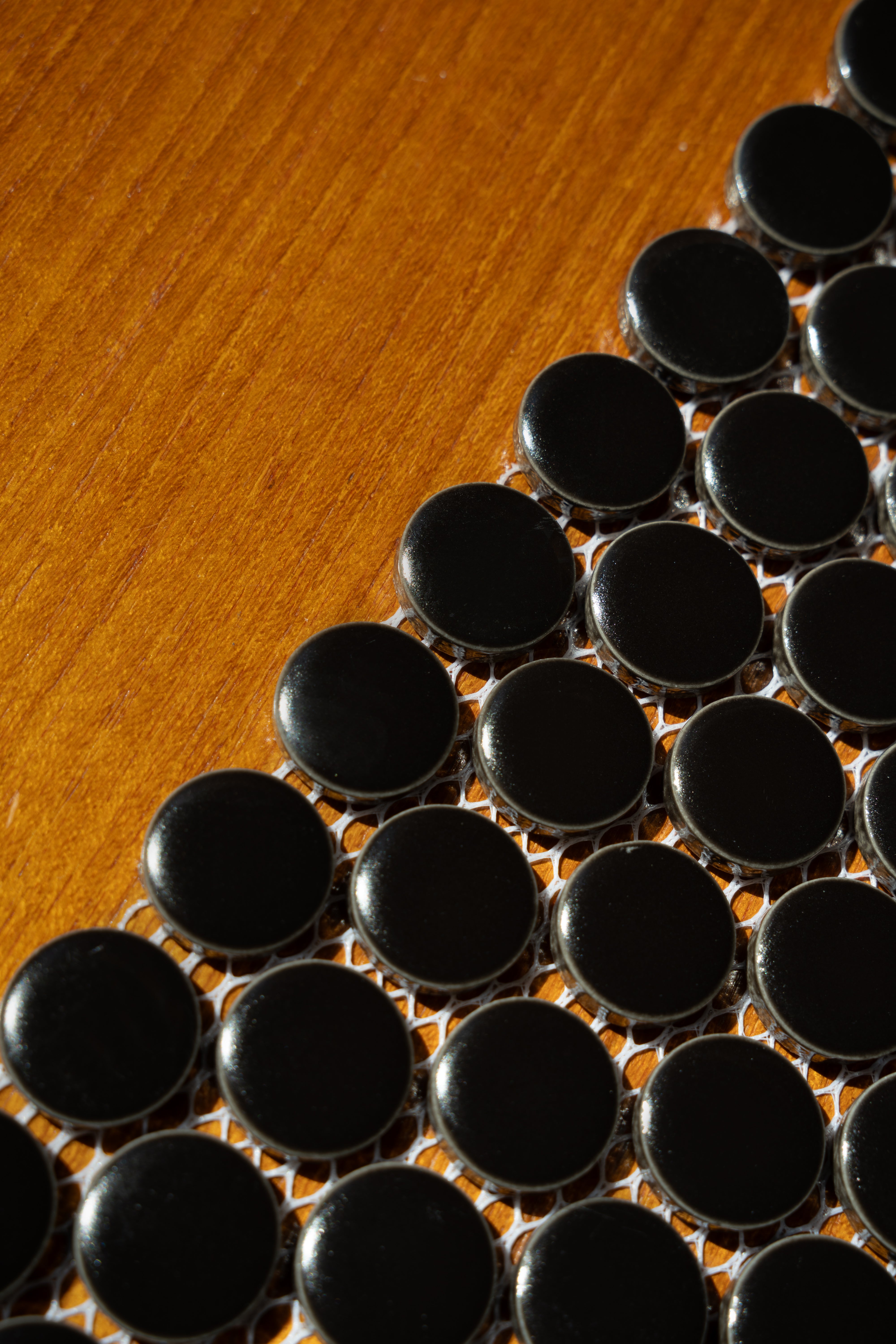 Mozaika penny dots black matte