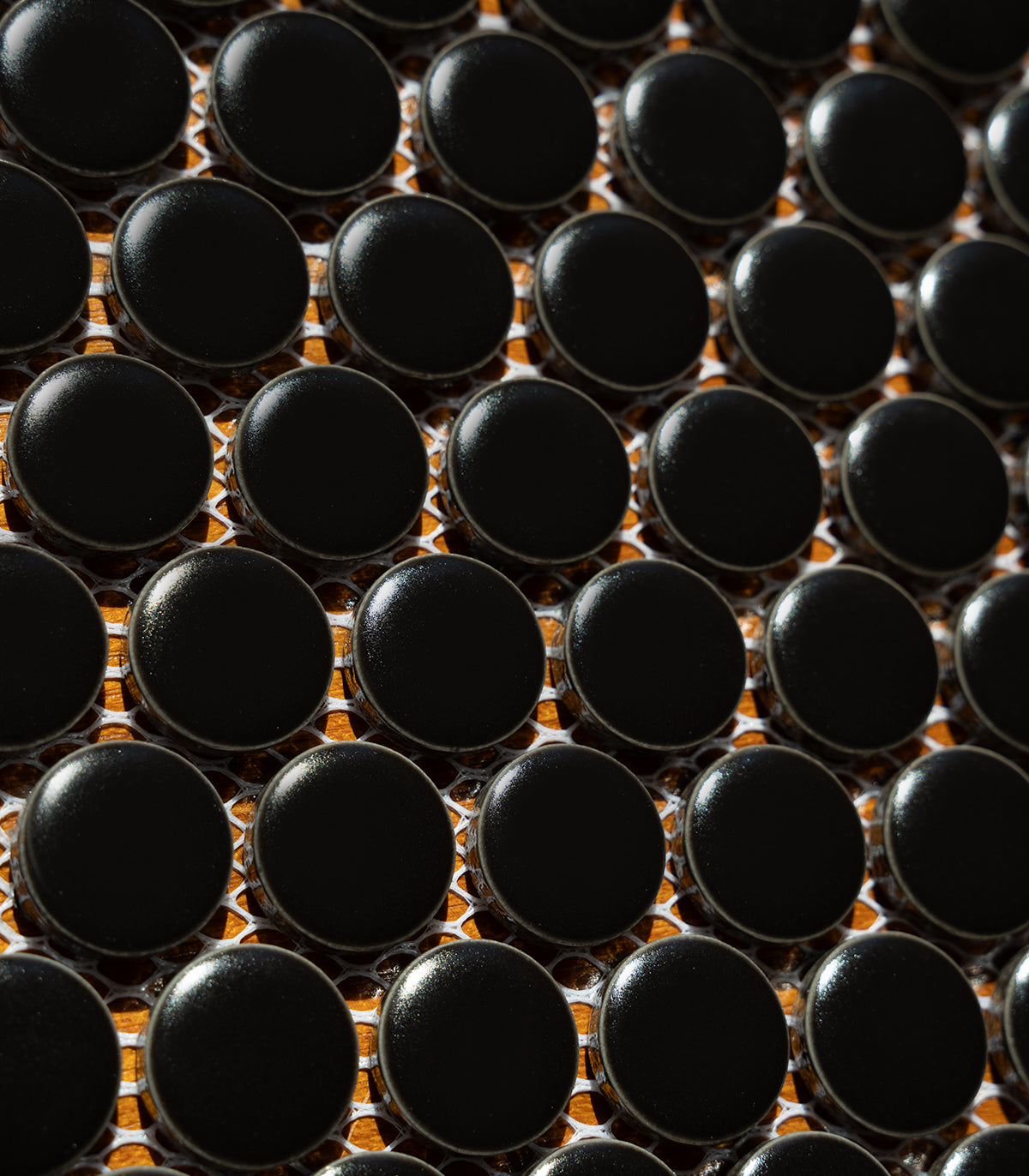 Mozaika penny dots black matte