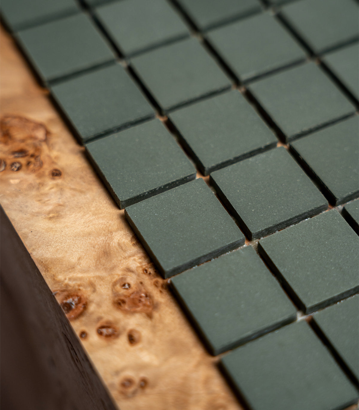Mosaic savoiardi emerald green