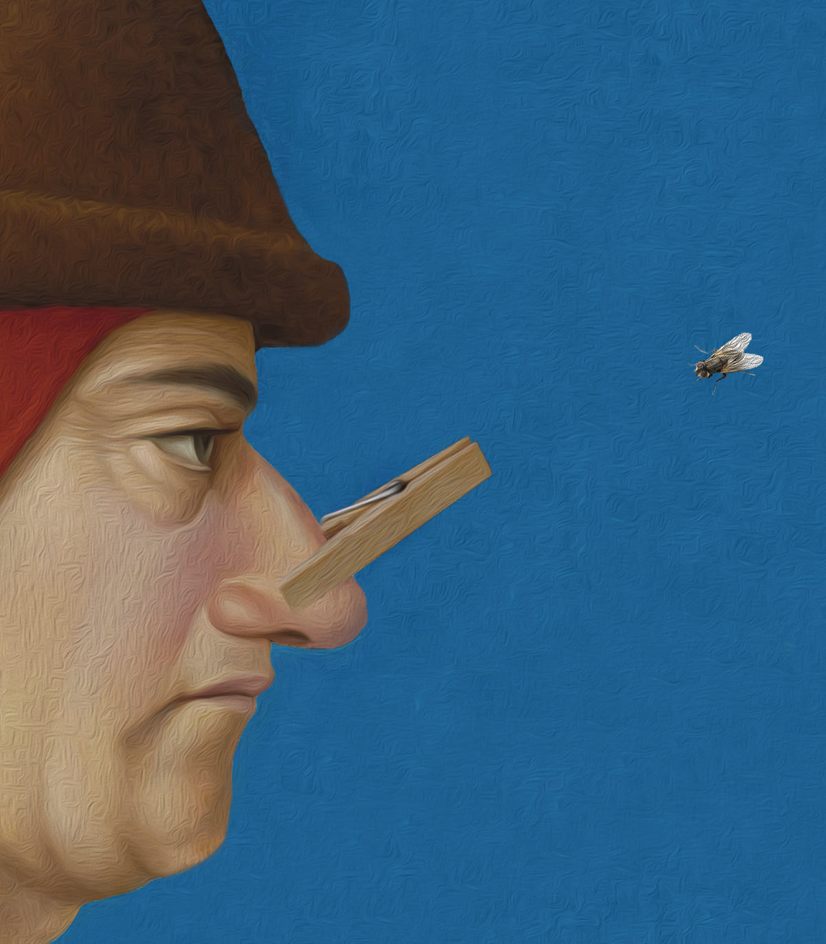 Dots Man with Clip blue