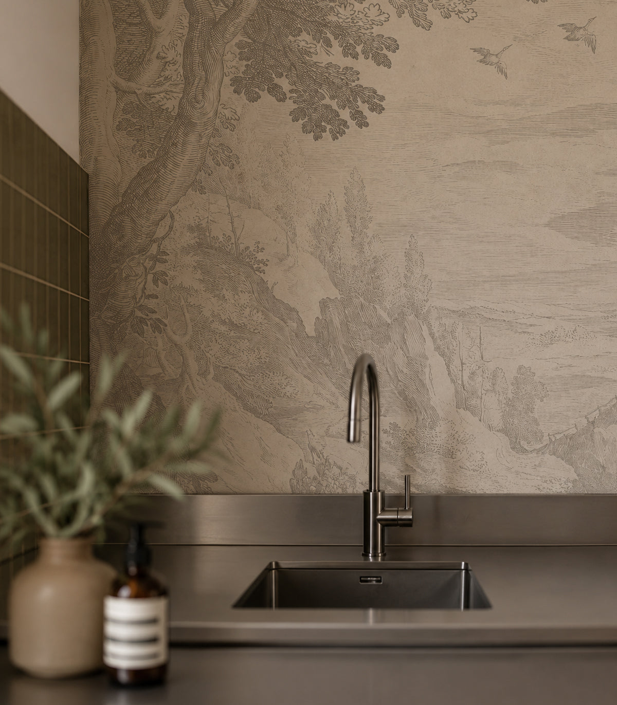 Wallpaper Sacred Path Beige