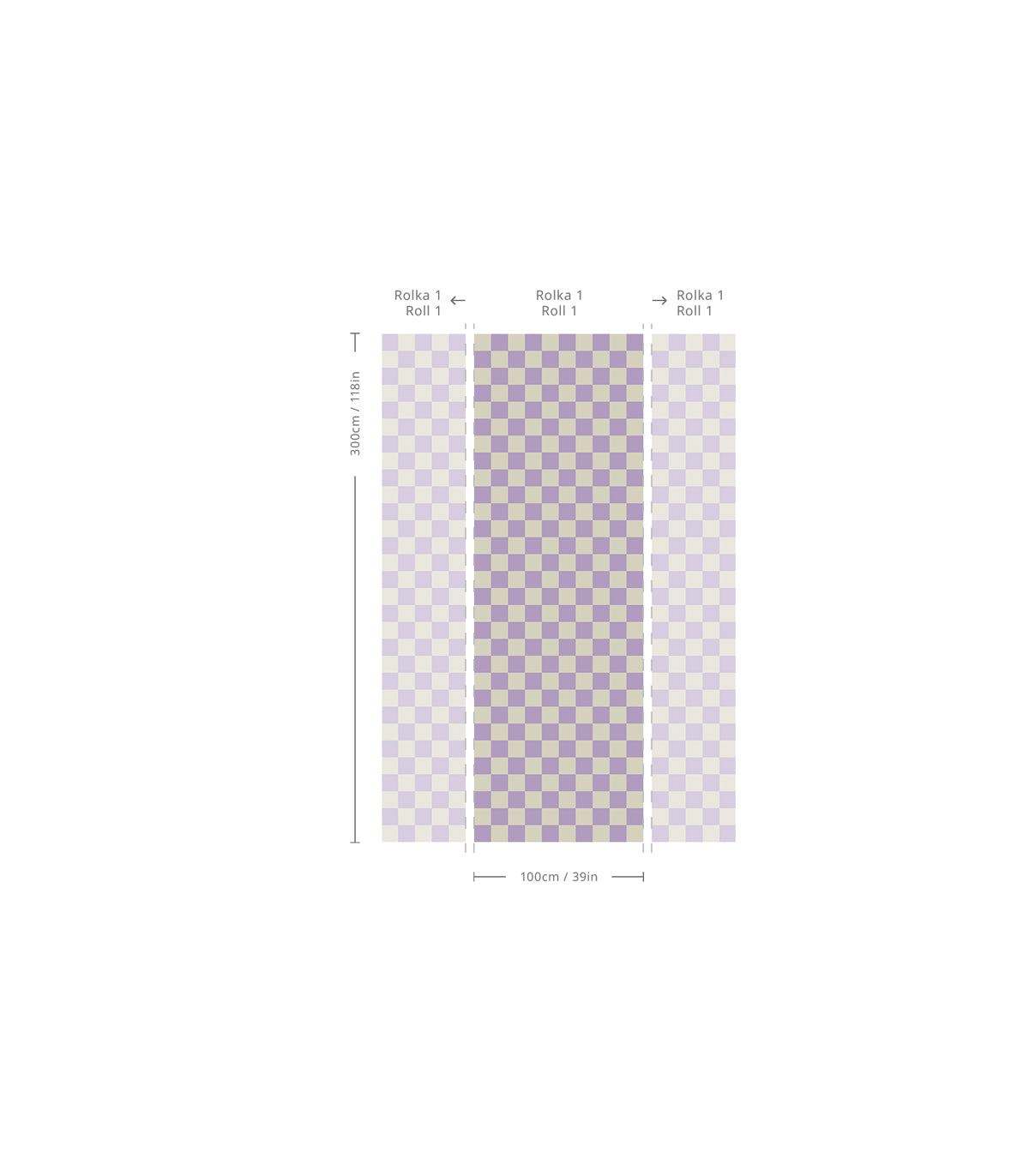 Wallpaper Square Checks Amethyst Crea