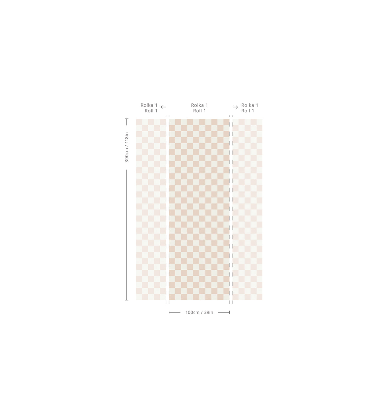 Wallpaper Square Checks Light Mocha