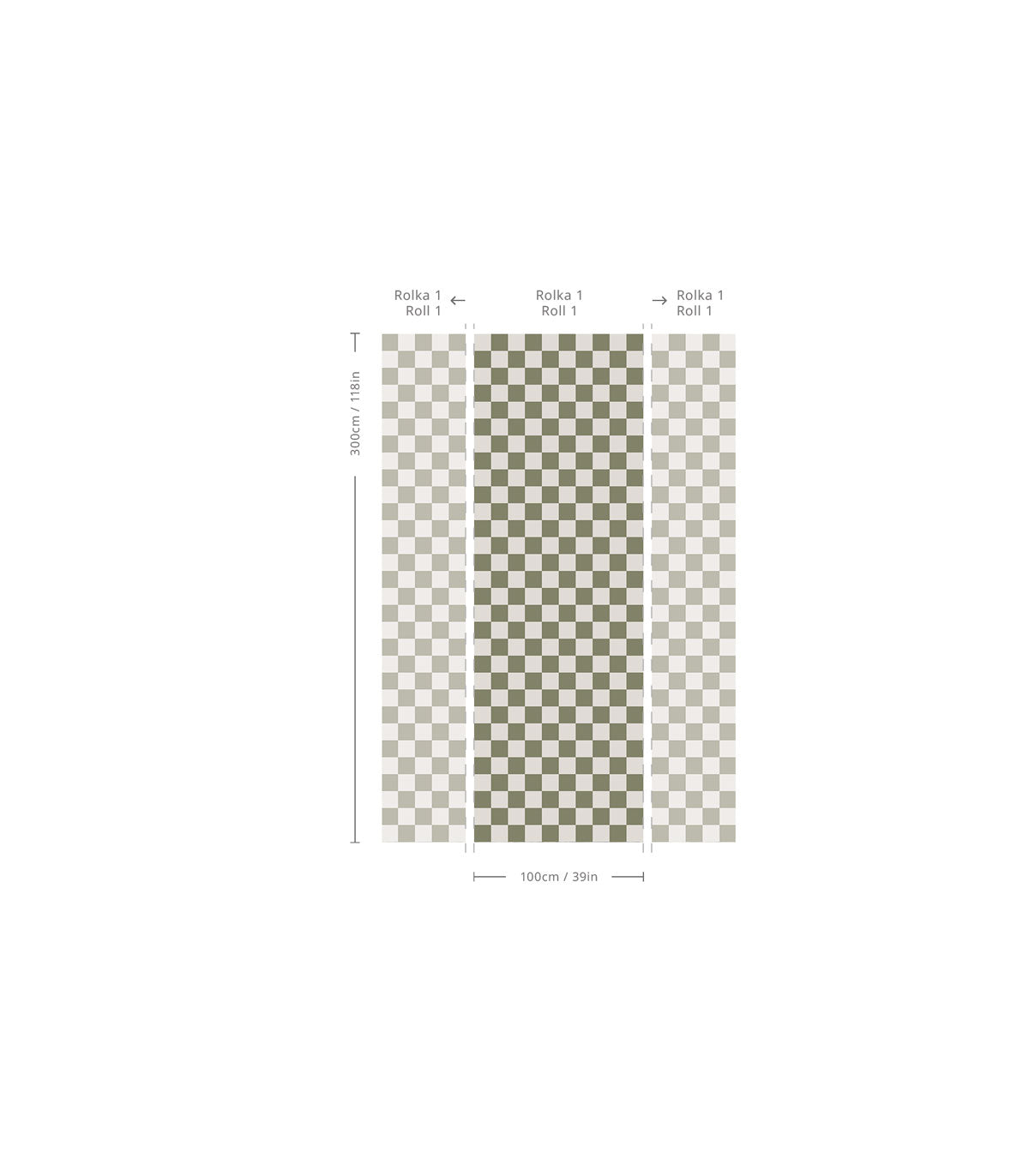 Wallpaper Square Checks Tate Olive