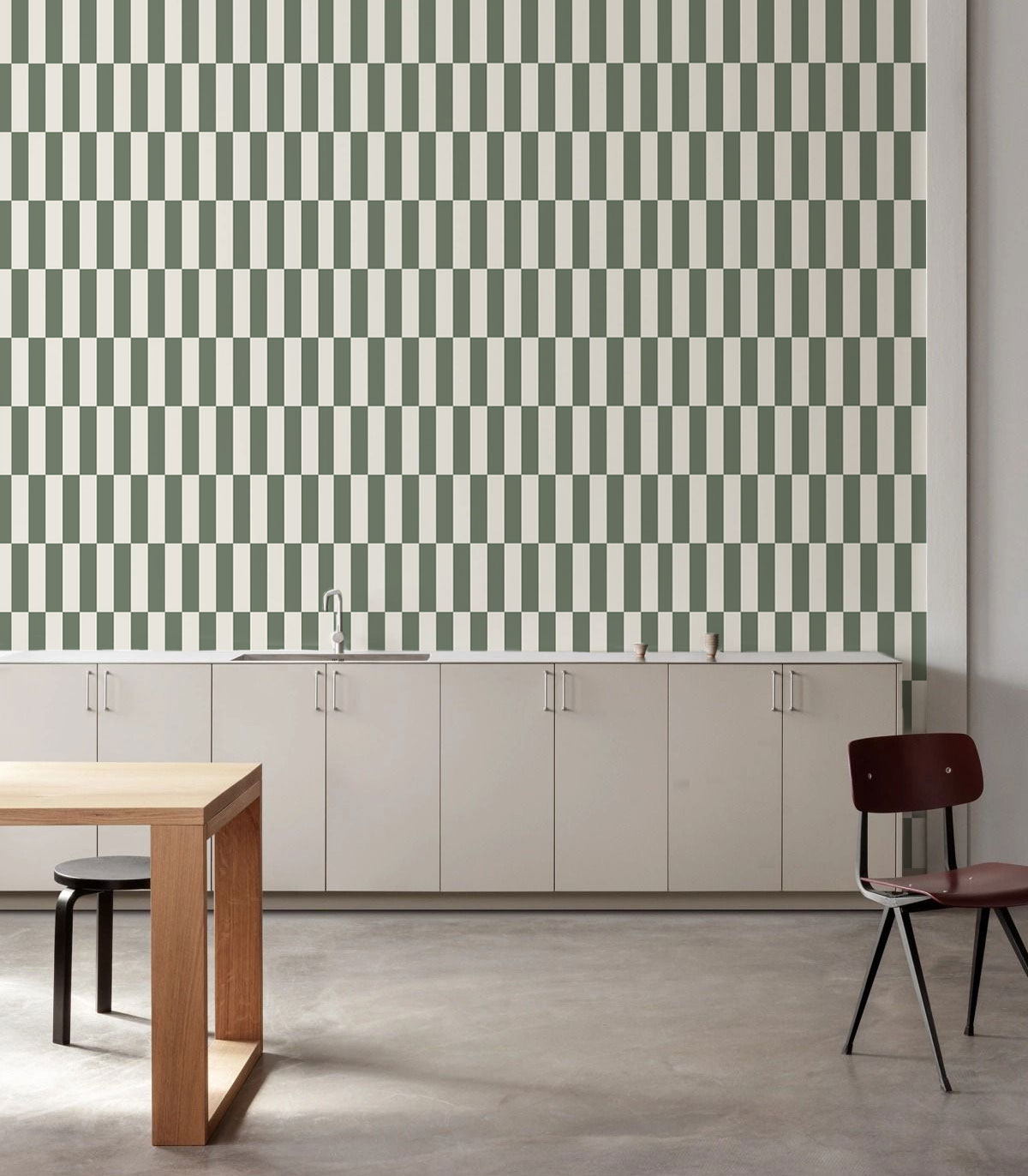 Tapeta Tetris Stripe Greige