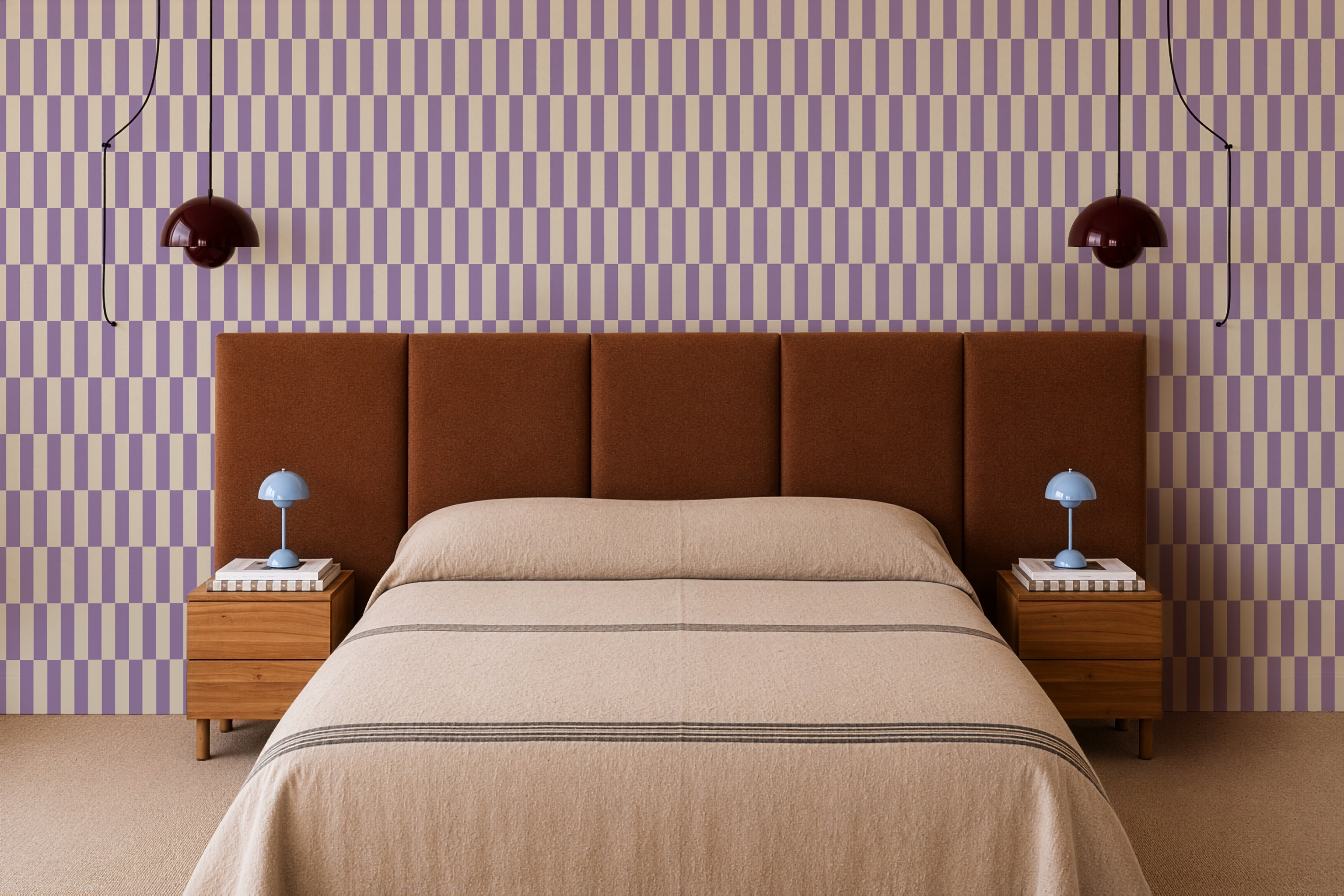 Wallpaper Tetris Stripe Lilac