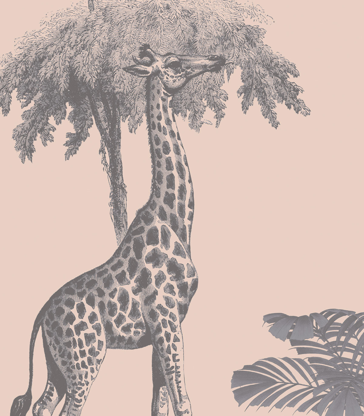 Tapeta Vintage animals pink