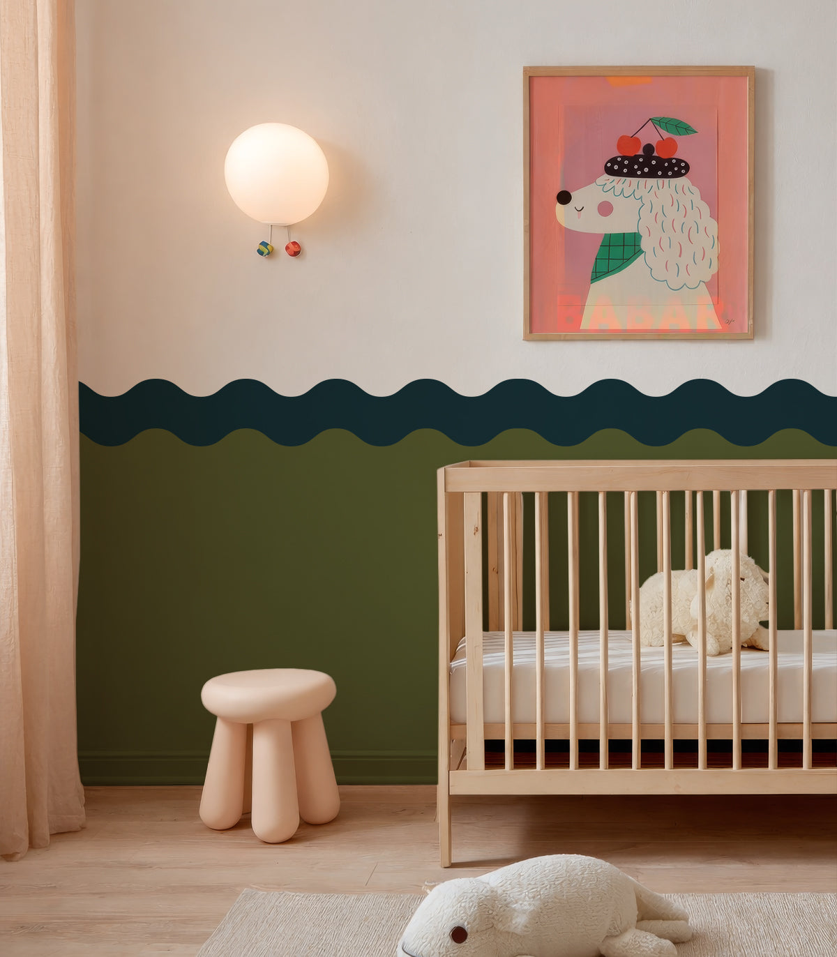 Wainscoting Double Wave Dark