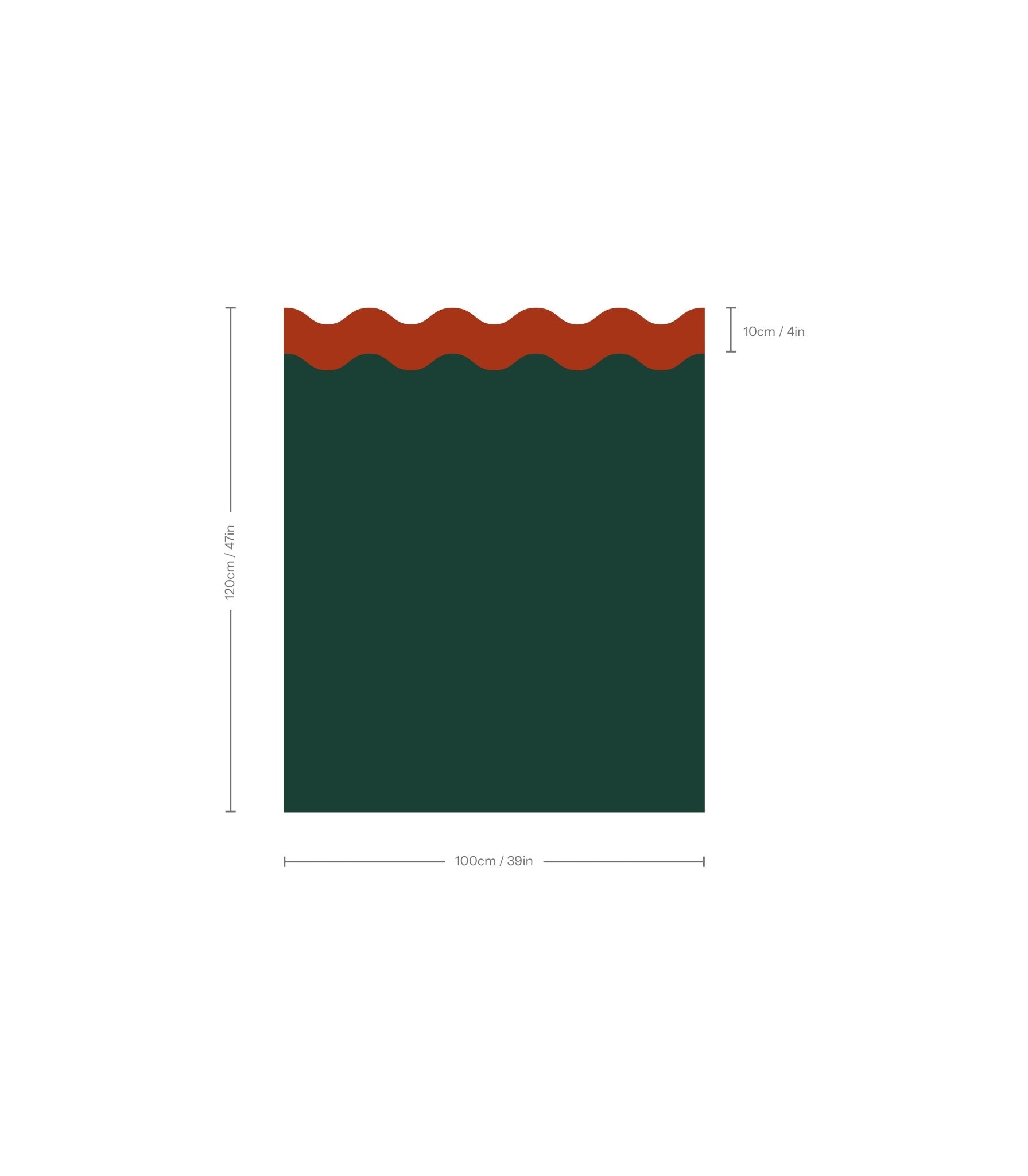 Wainscoting Double Wave Dark - Wallcolors®