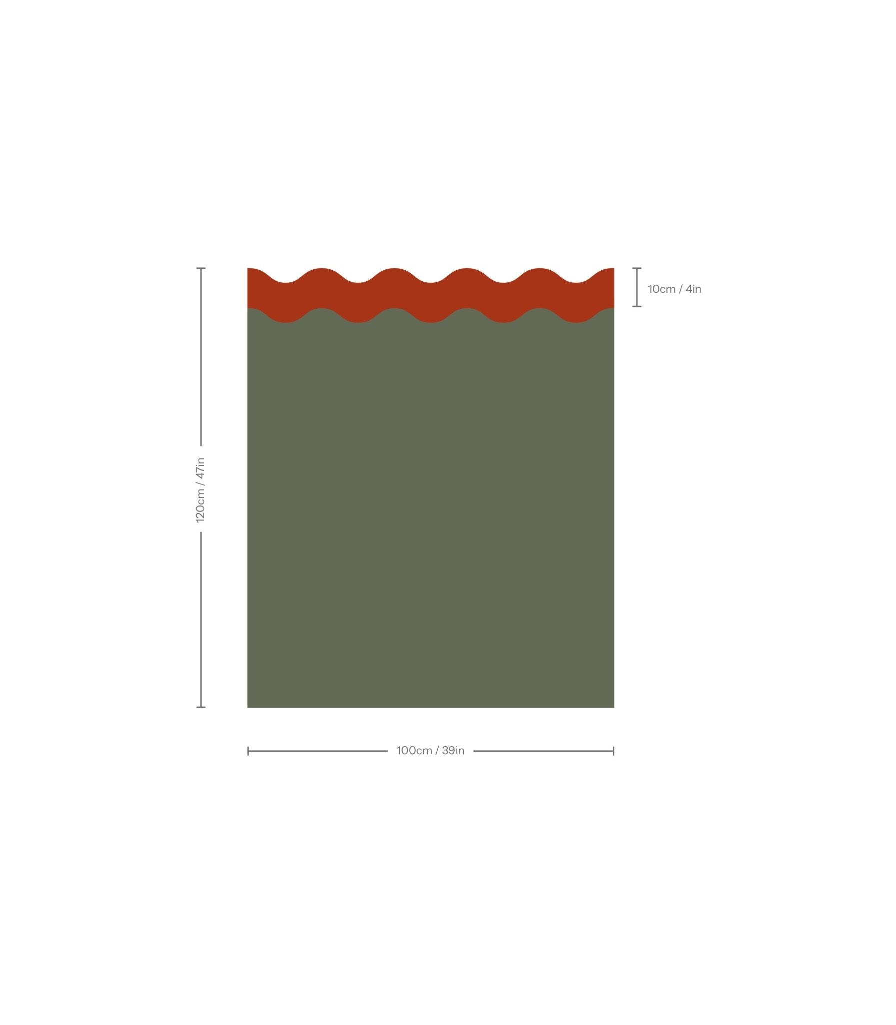 Wainscoting Double Wave Dark - Wallcolors®