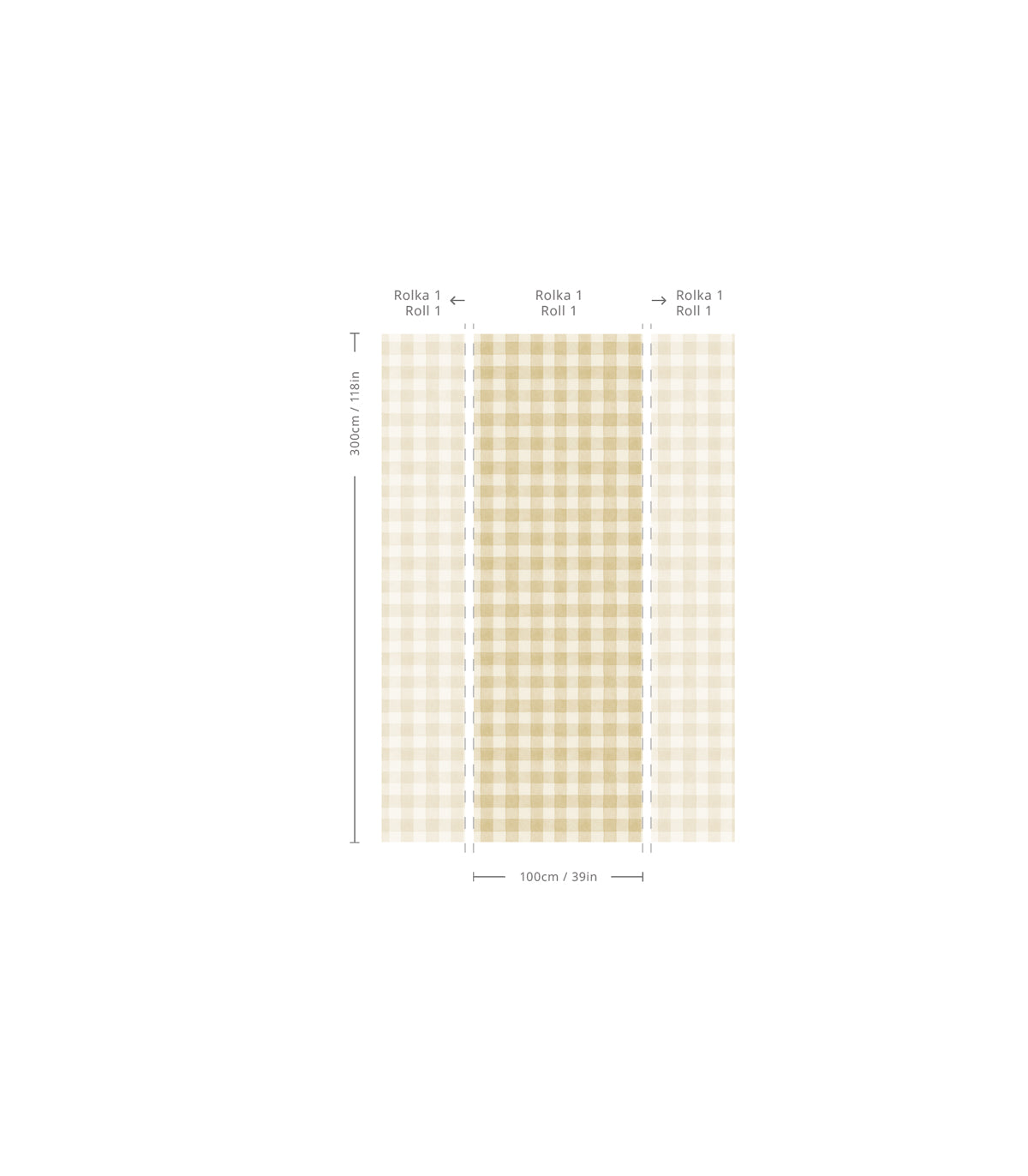 Wallpaper Watercolor Checks Butter Cream