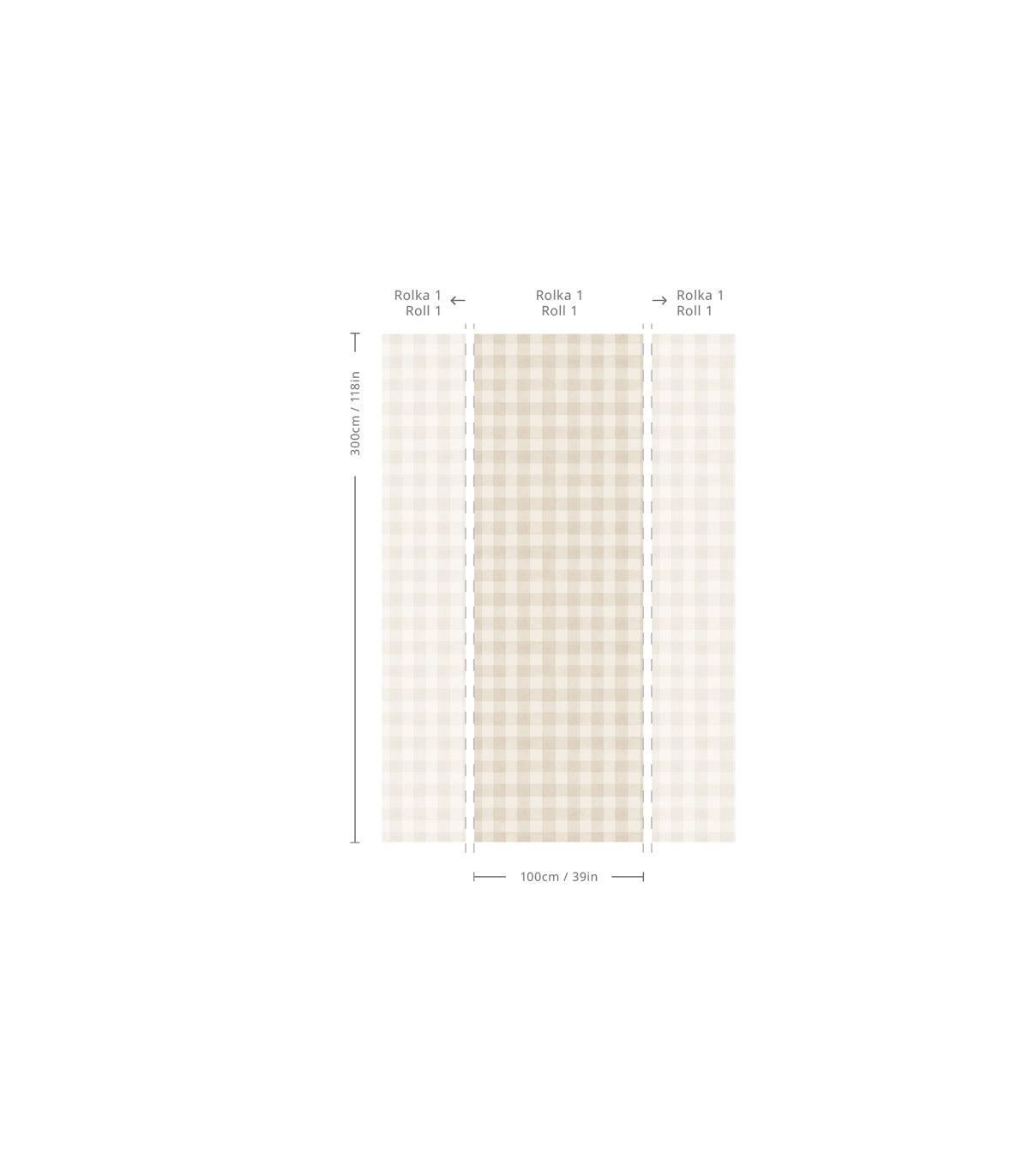 Wallpaper Watercolor Checks Oat Beige