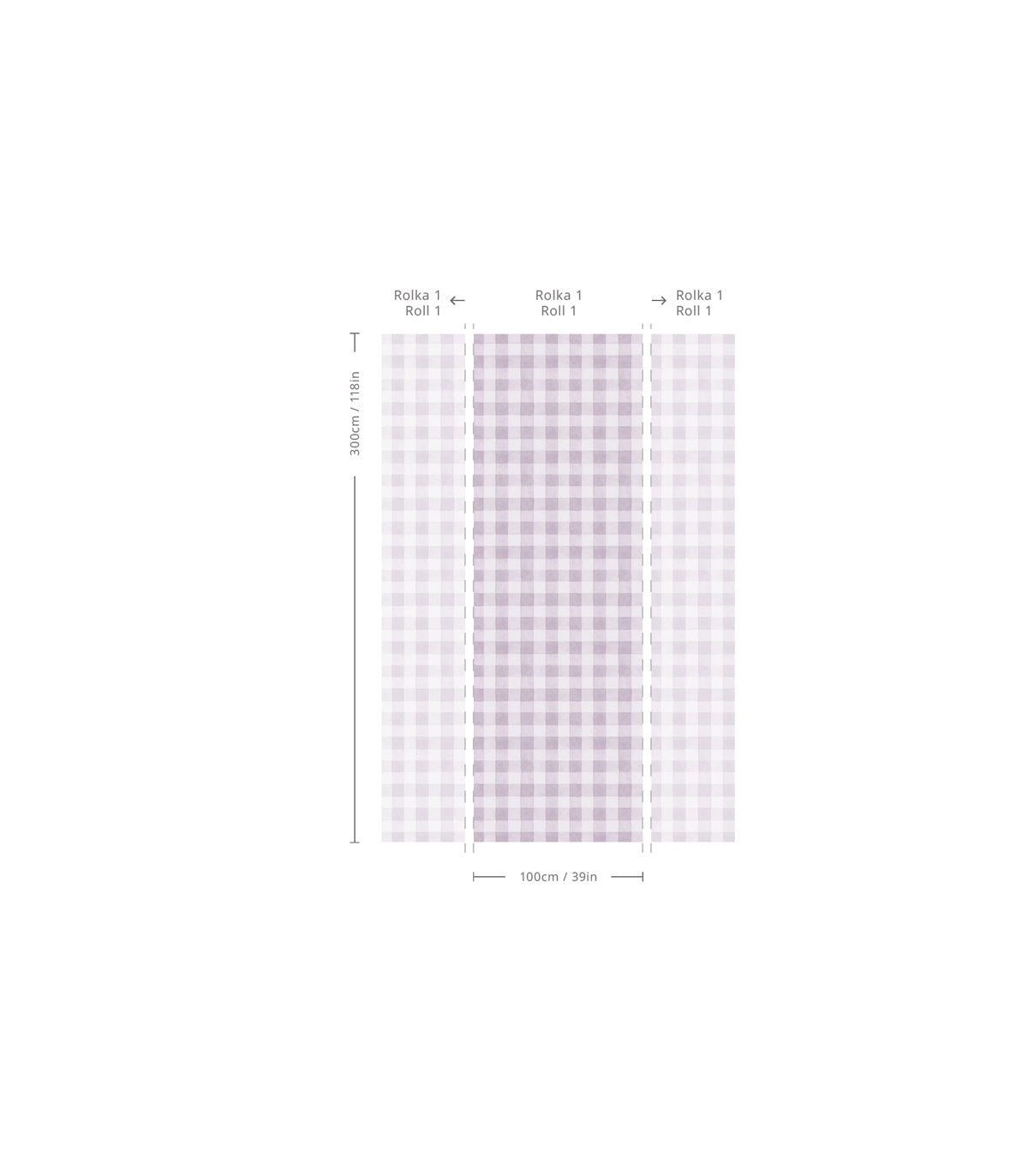 Wallpaper Watercolor Checks Soft Lilac