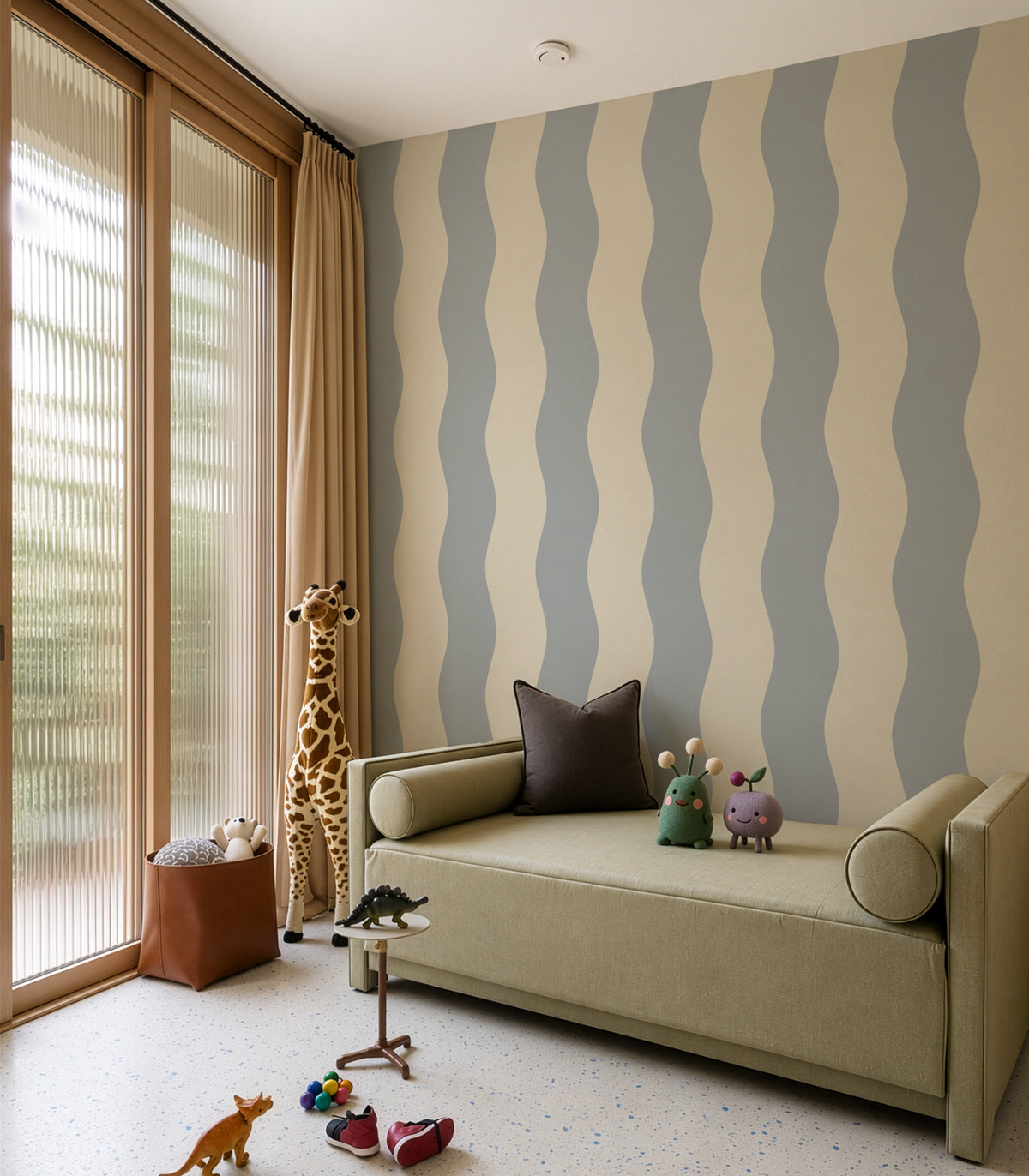 Wallpaper Wave Stripe Athabasca