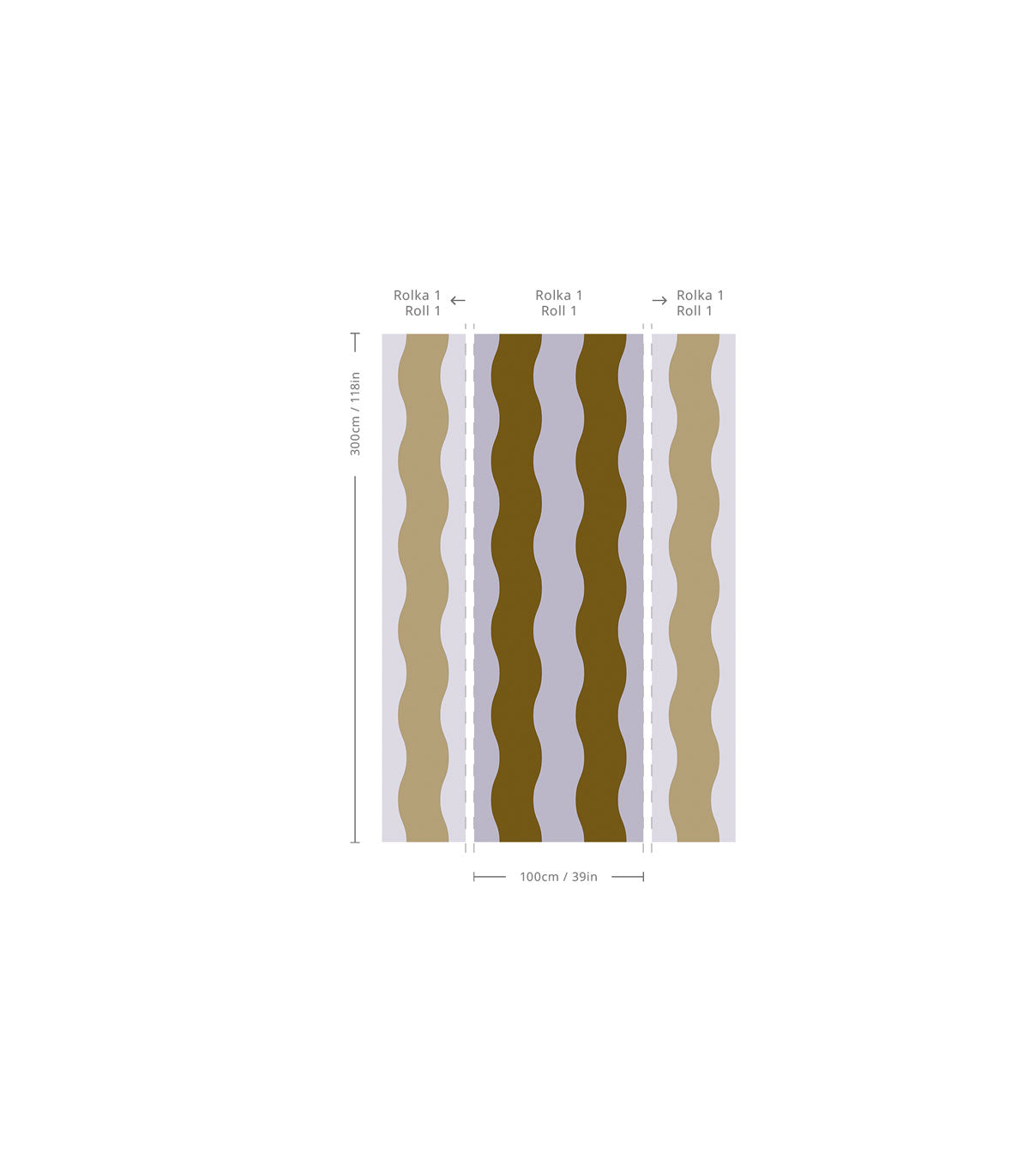 Wallpaper Wave Stripe Musted