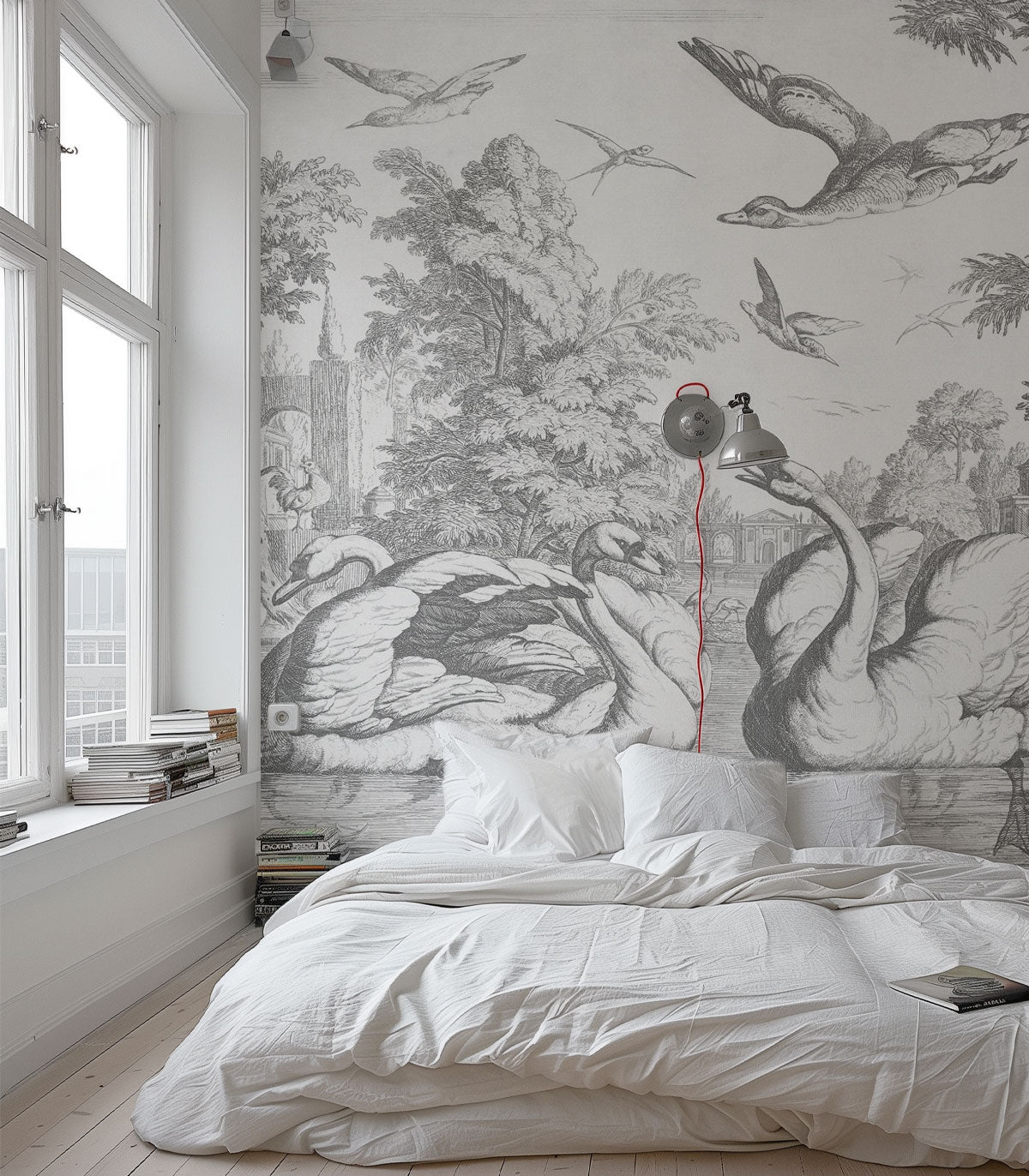 Tapeta White swans - Wallcolors®
